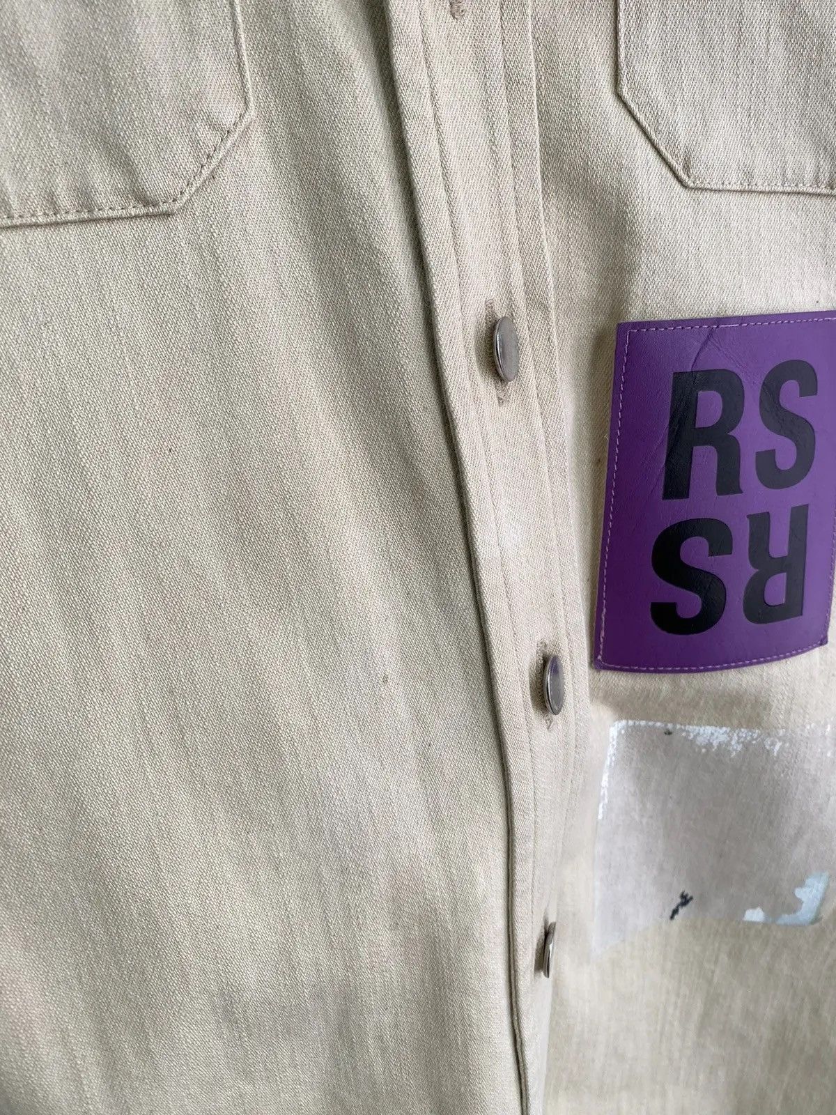 Raf Simons × Vintage Vintage Raf Simons 15SS Two Pocket RS Walker Patch Shirt Size US L / EU 52-54 / 3 - 16 Thumbnail