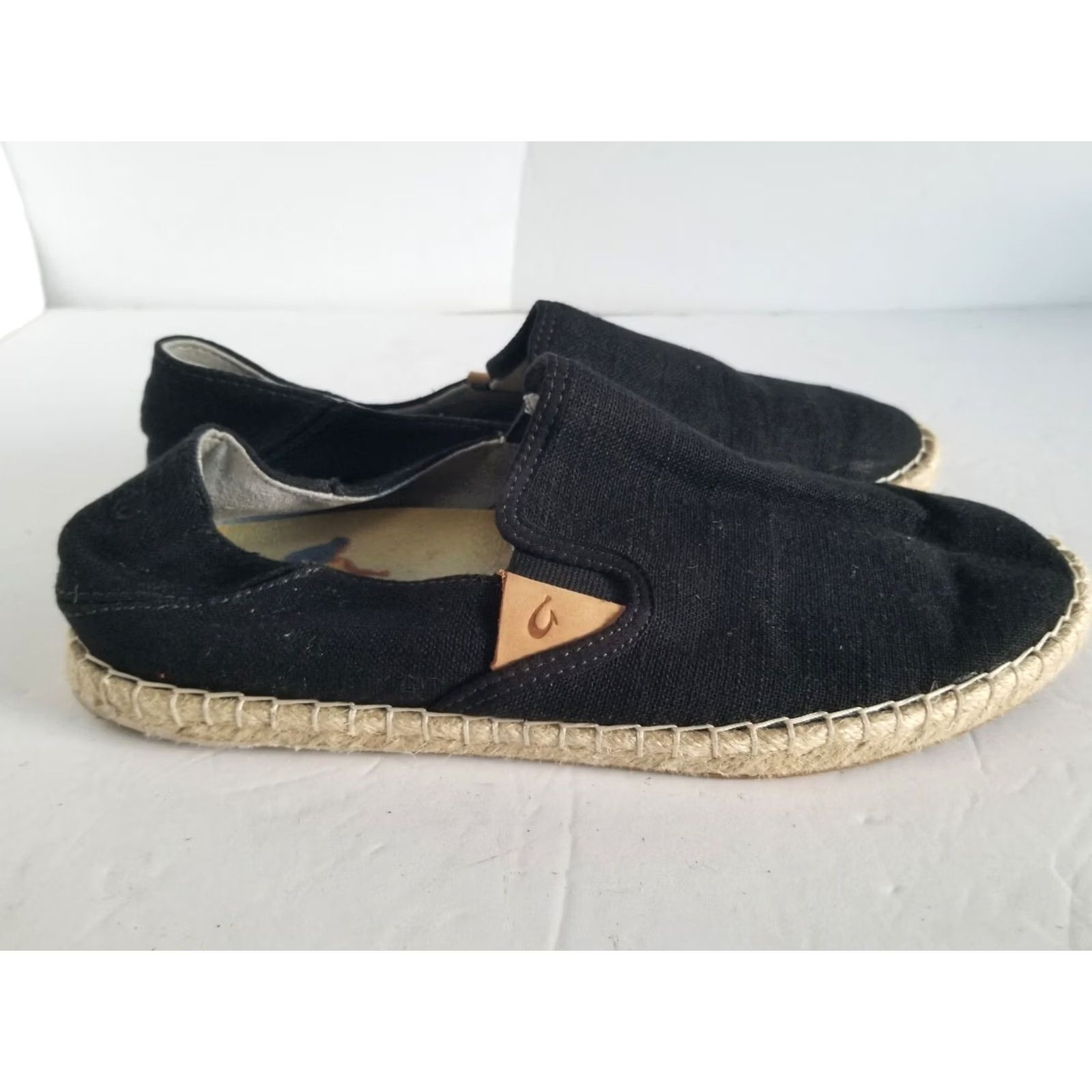 Olukai OluKai Kaula Pa'a Kapa Lava Rock Espadrilles black Slip On loafers size 8 Women Casual Shoes Size US 8 / IT 38 - 2 Thumbnail