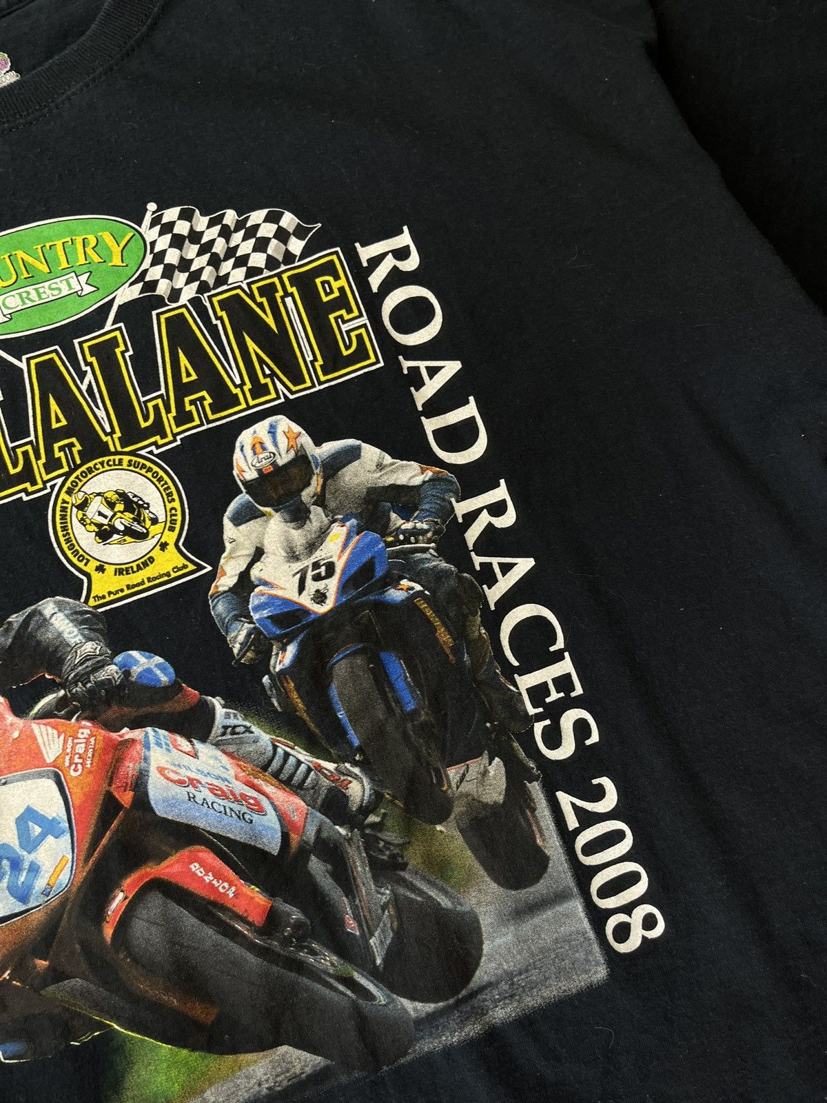 Other Vintage Moto Racing T Shirt Killalane Road Races 2008 Size US XXL / EU 58 / 5 - 6 Thumbnail