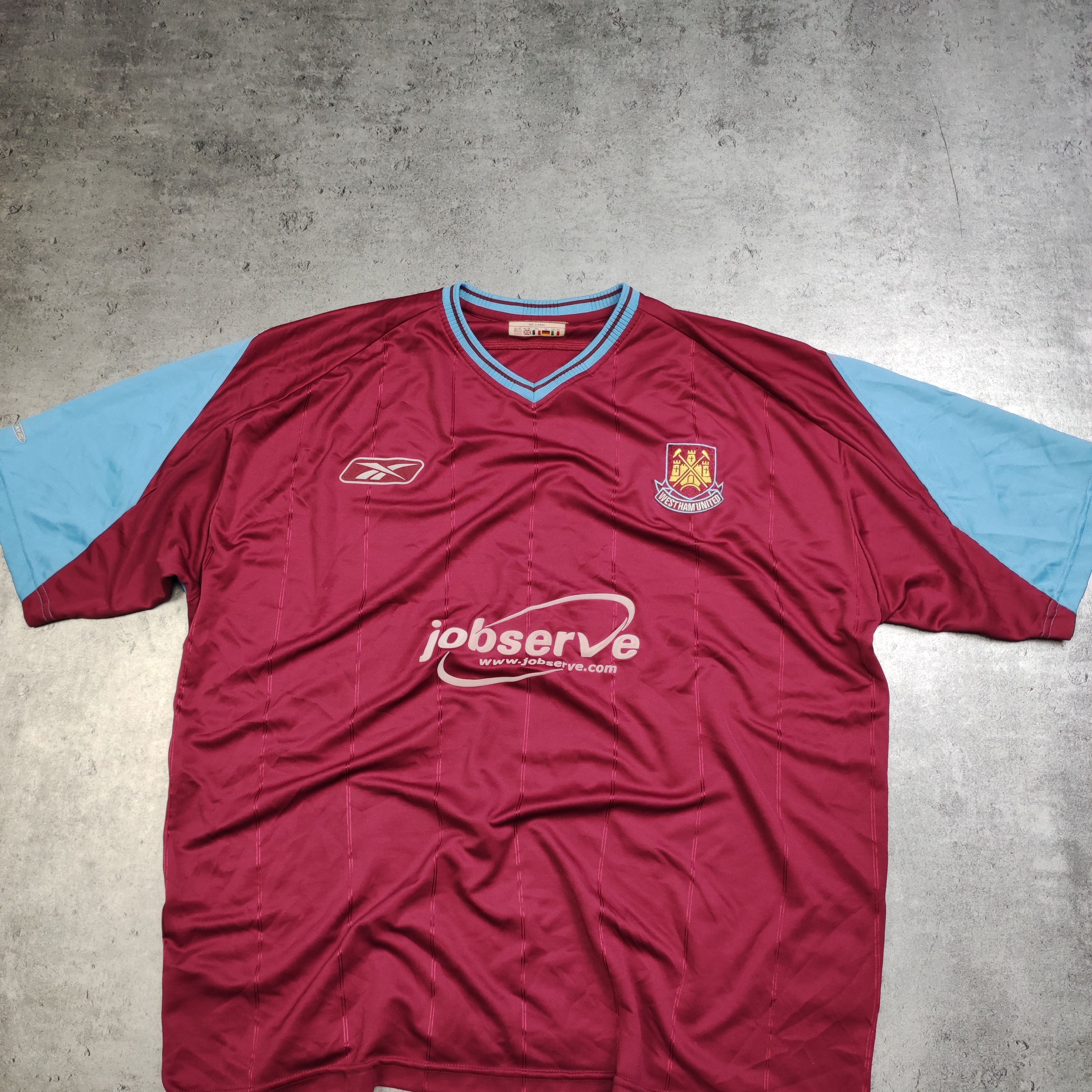 Vintage Vintage RARE Football West Ham United 2002 Reebok Jersey Size US XXL / EU 58 / 5 - 2 Thumbnail