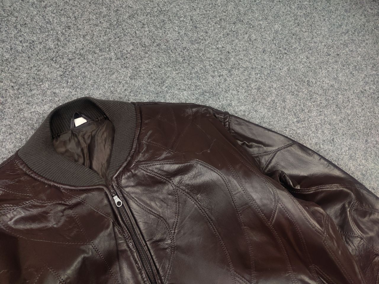 If Six Was Nine Vintage 90's brown patched leather bomber Jacket LGB Rick Size US XL / EU 56 / 4 - 6 Thumbnail