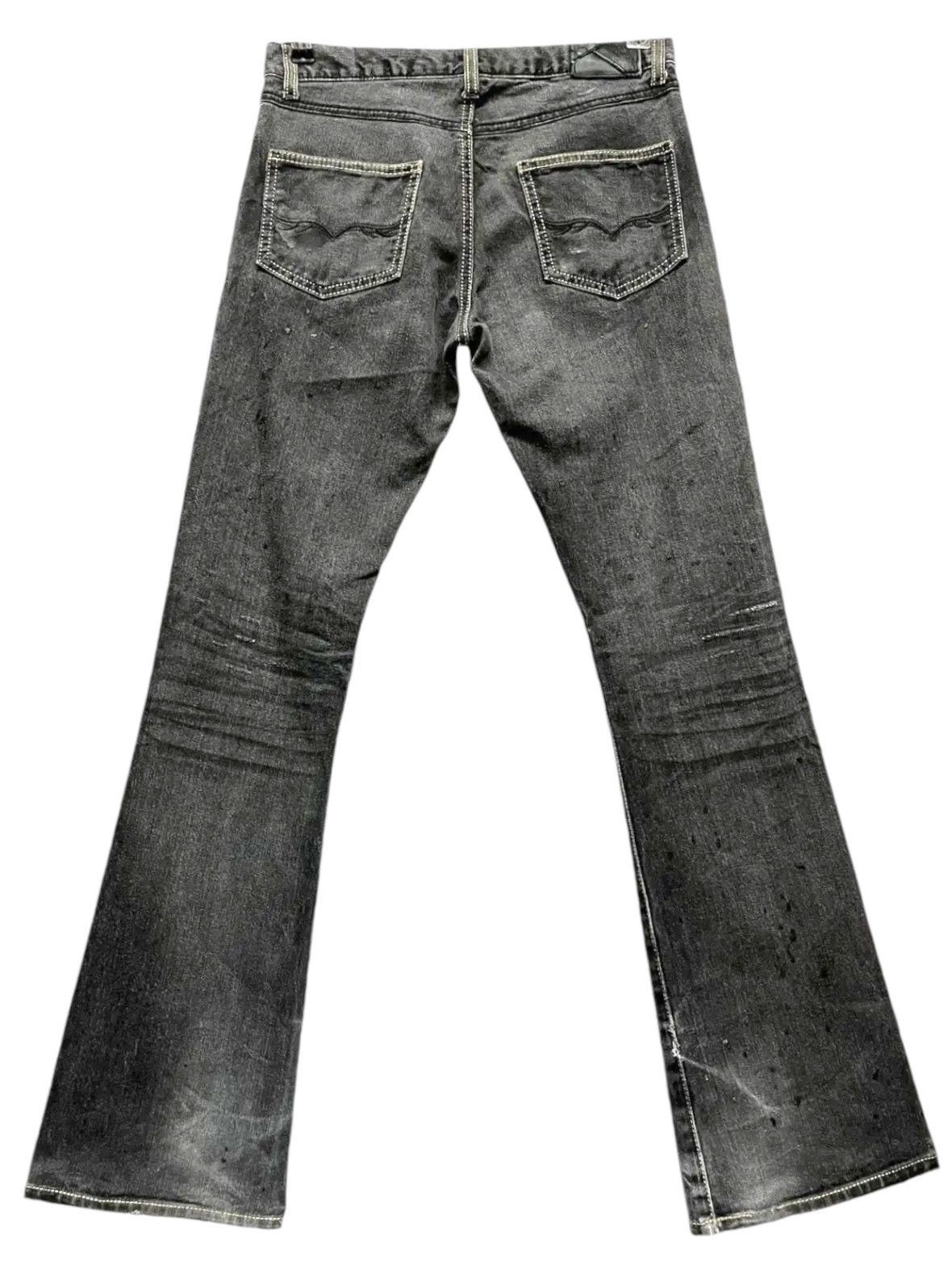 GOSTAR DE FUGA × Vintage FUGA Black Vomit Splash Flared Denim Size 28" / US 6 / IT 42 - 2 Thumbnail