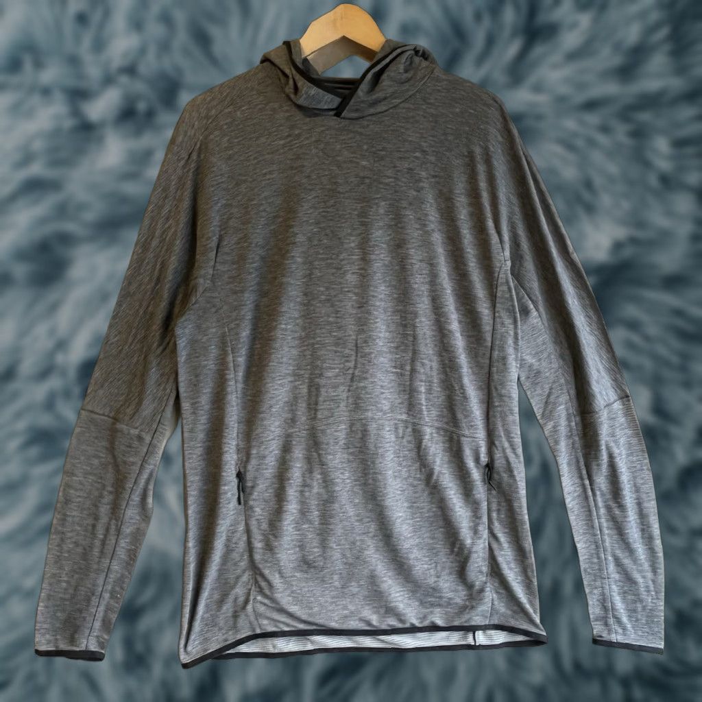 Vintage Hill City Hoodie Mens M Gray Pullover Performance Lightweight Gym City Shirt? Size US M / EU 48-50 / 2 - 1 Thumbnail