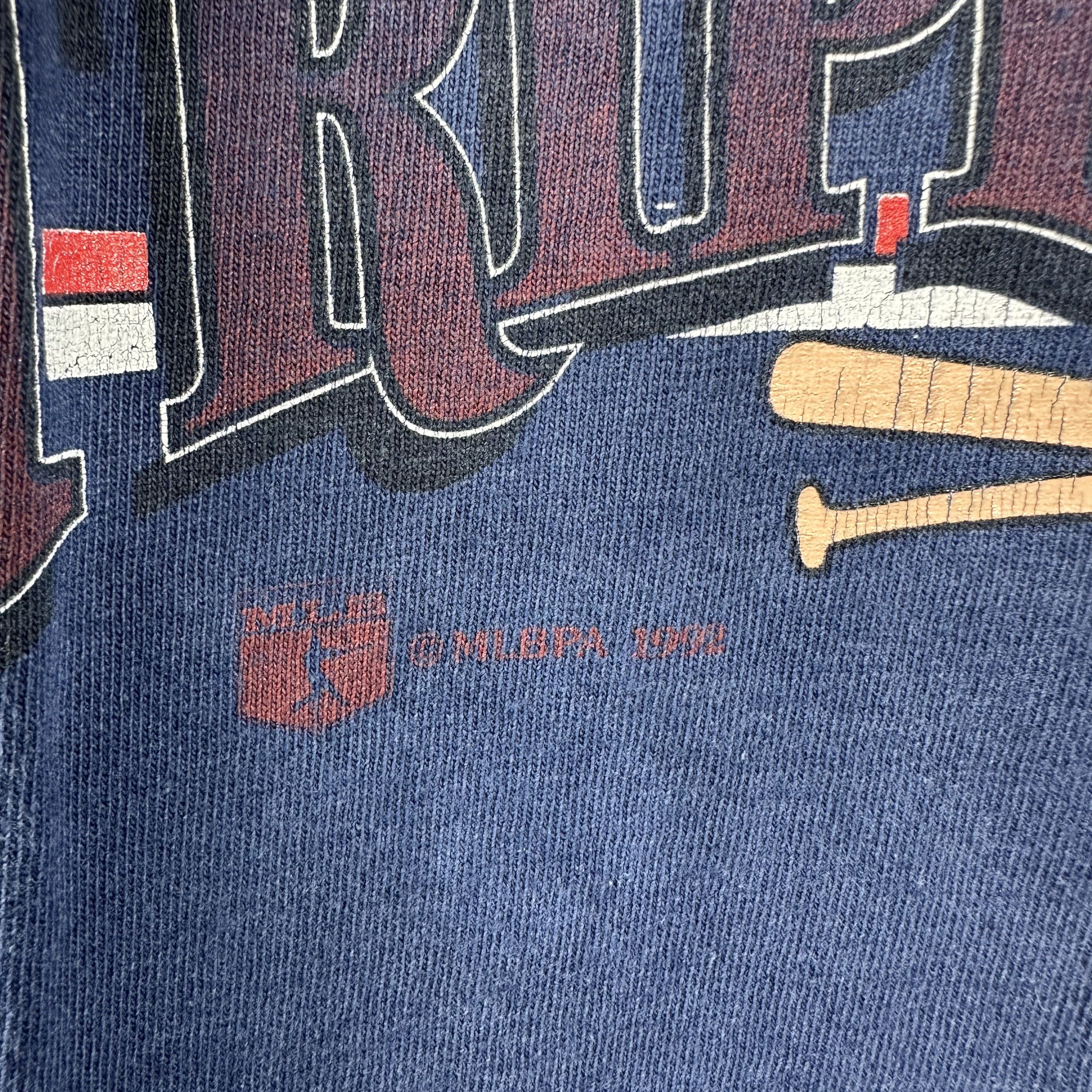 Vintage Vintage 90s Atlanta Braves Triple Threat MLB Nutmeg T-Shirt Size US XL / EU 56 / 4 - 5 Thumbnail