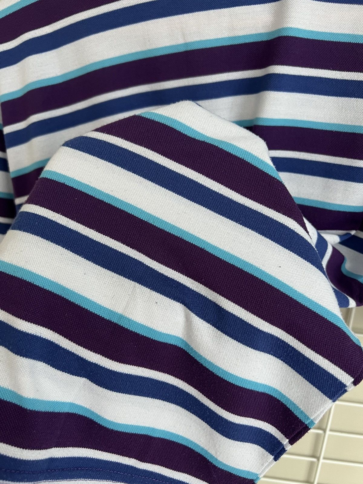 Lacoste Lacoste Striped Polo Shirt Mens Size 7 or L Vintage Cotton Size US L / EU 52-54 / 3 - 14 Thumbnail