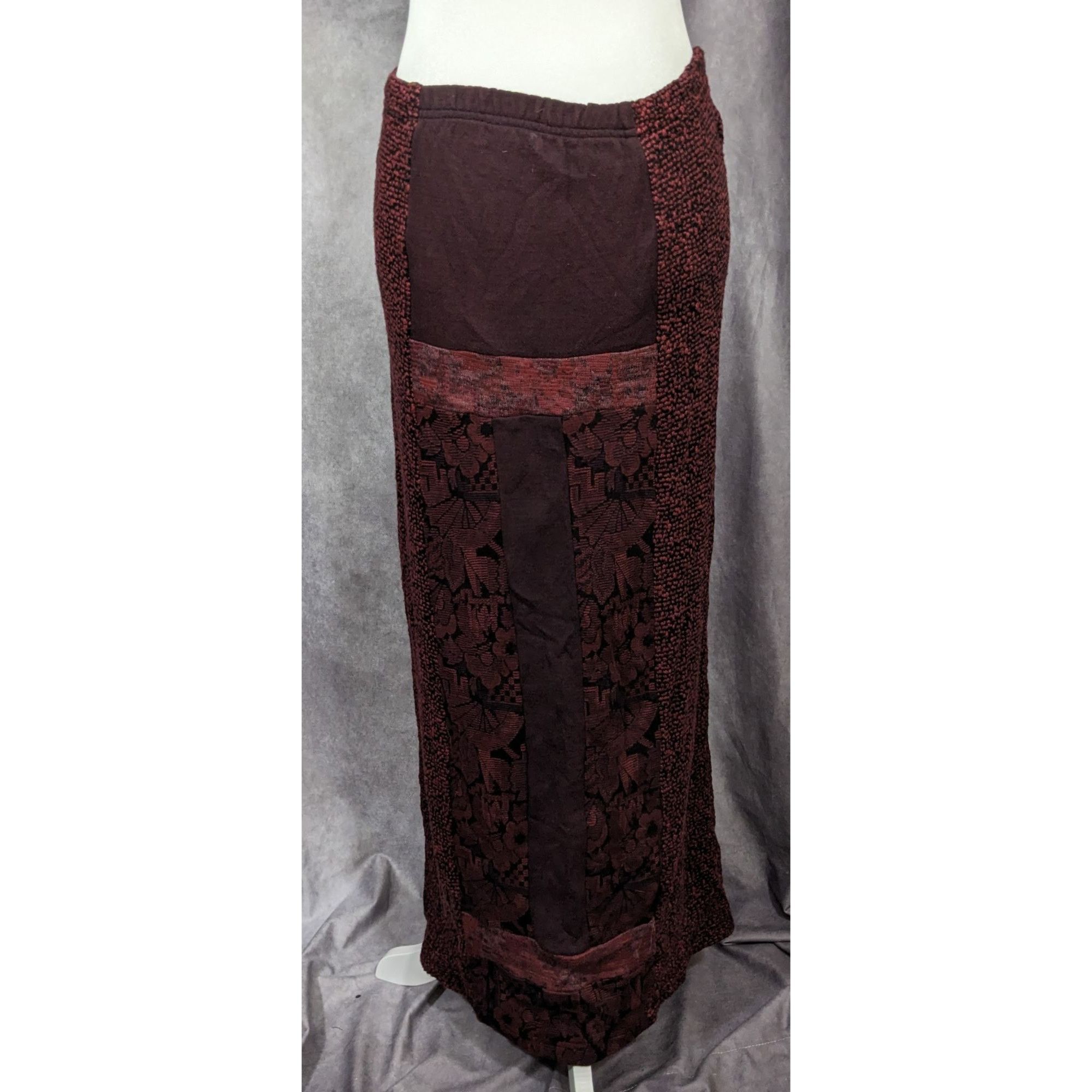 Other Vintage 80s Gothic Maxi Skirt by Outback Adventurous Clothin Size 26" / US 2 / IT 38 - 6 Thumbnail