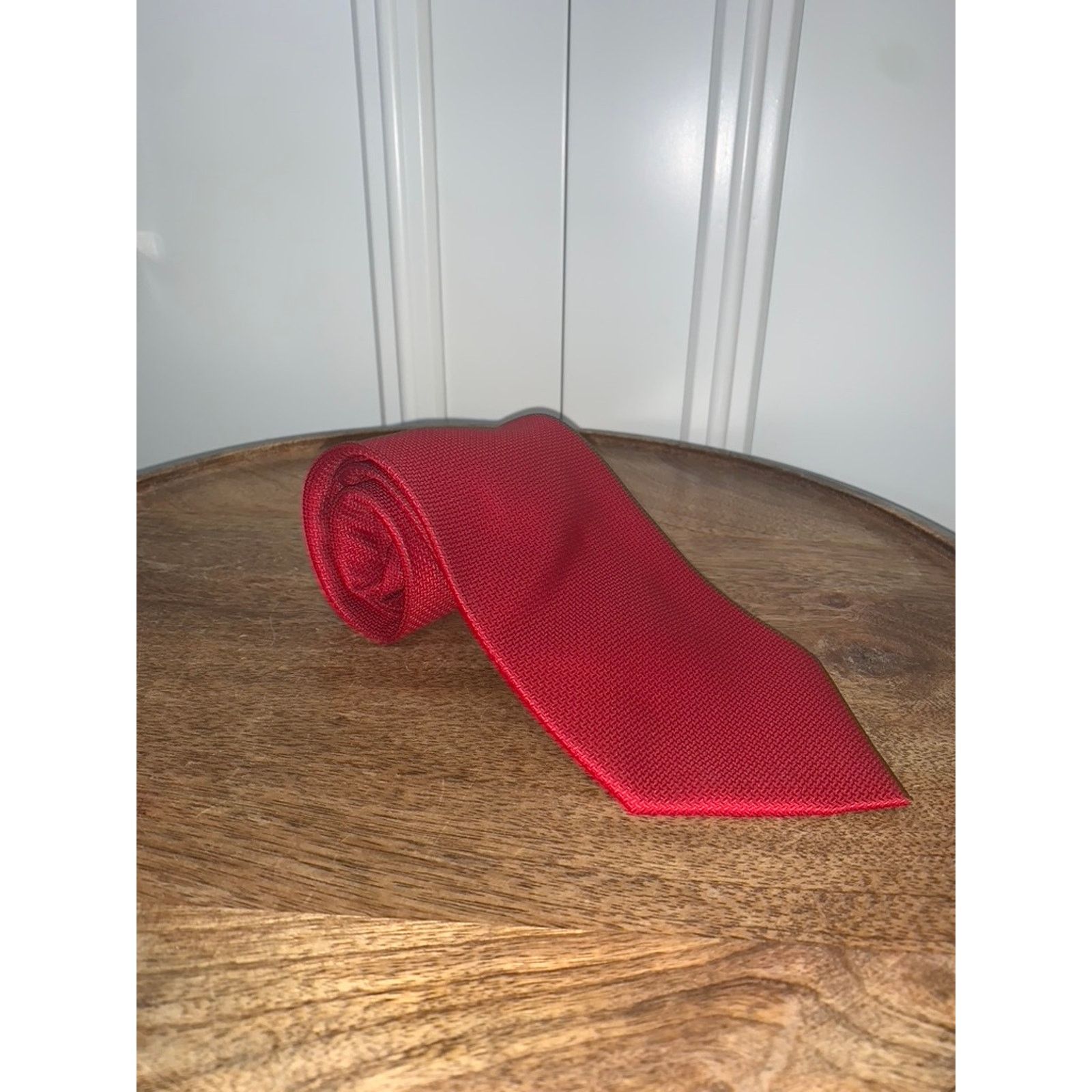 Knightsbridge Knightsbridge Men's Red Designer Tie Solid Formal Wedding Size ONE SIZE - 1 Thumbnail