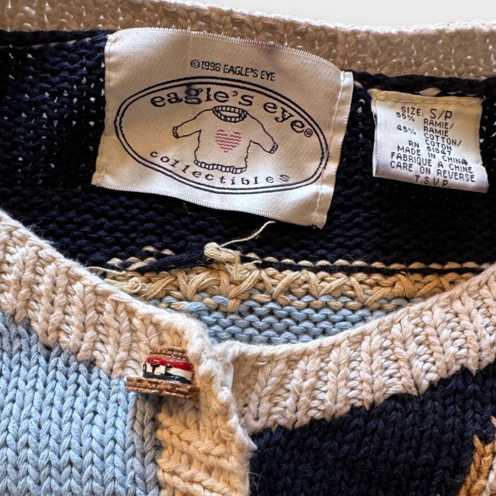 Other Vintage Eagle's Eye Collectibles Patriotic USA Vote Cardigan Size S / US 4 / IT 40 - 8 Thumbnail