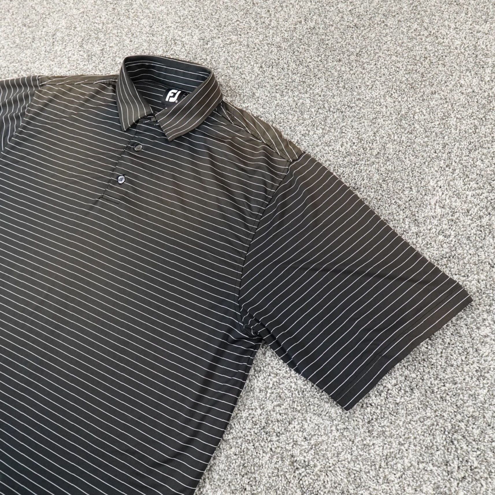 Footjoy FootJoy Polo Shirt Mens XL Black White Golf Performance Stretch Casual Polo Shirt Size US XL / EU 56 / 4 - 4 Thumbnail