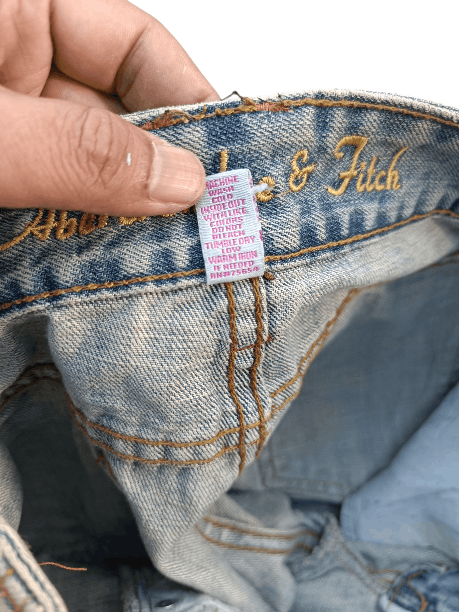 Abercrombie & Fitch FLARED Abercrombie & Fitch Distressed Embroidery Denim E218 Size US 30 / EU 46 - 19 Thumbnail