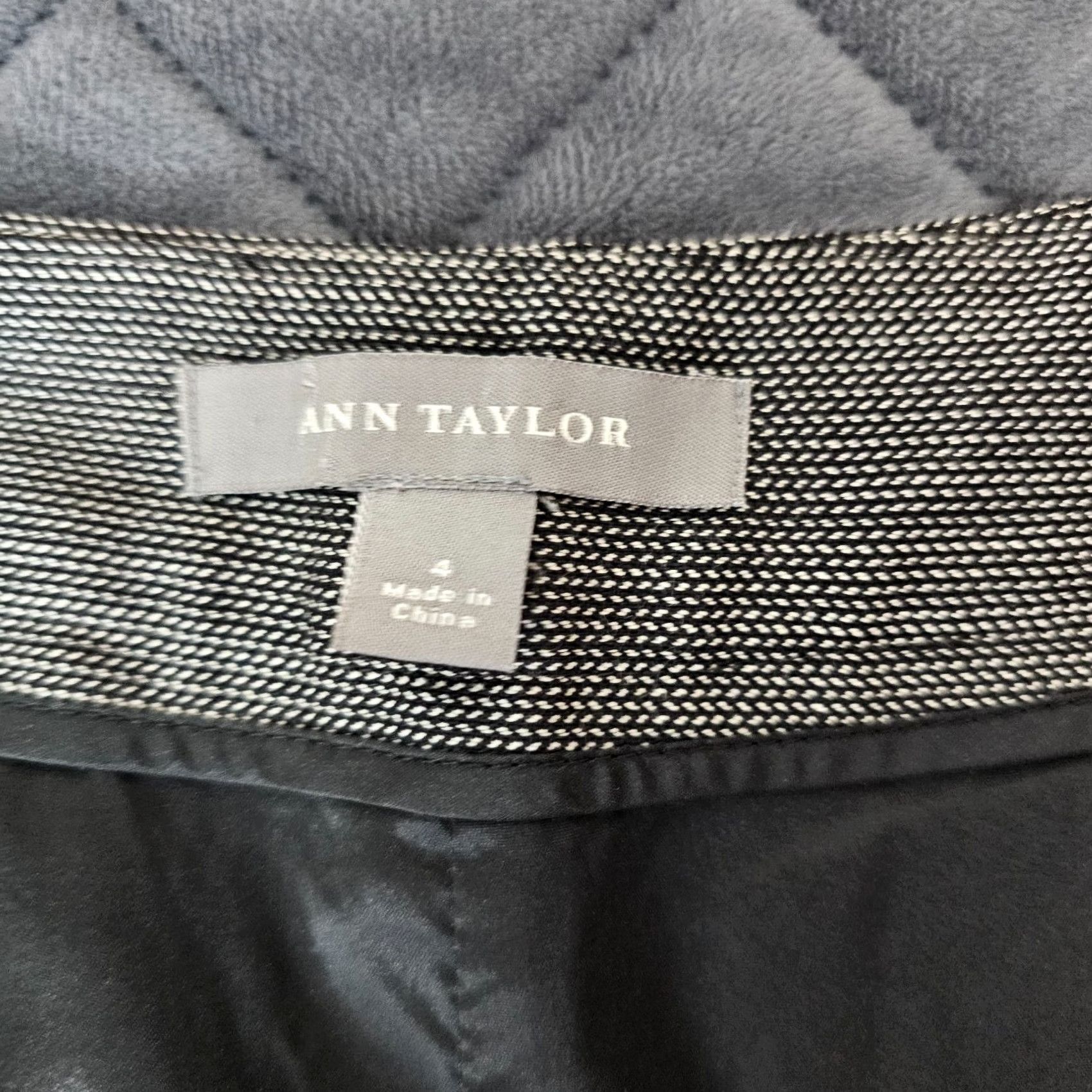 Ann Taylor Ann Taylor Wool Pants Women's Size 4 Gray Multi Fleck Lined Dress Pants Flat Front Stretch Cuffed Regular 31.5in Inseam Womens Size 28" / US 6 / IT 42 - 3 Thumbnail