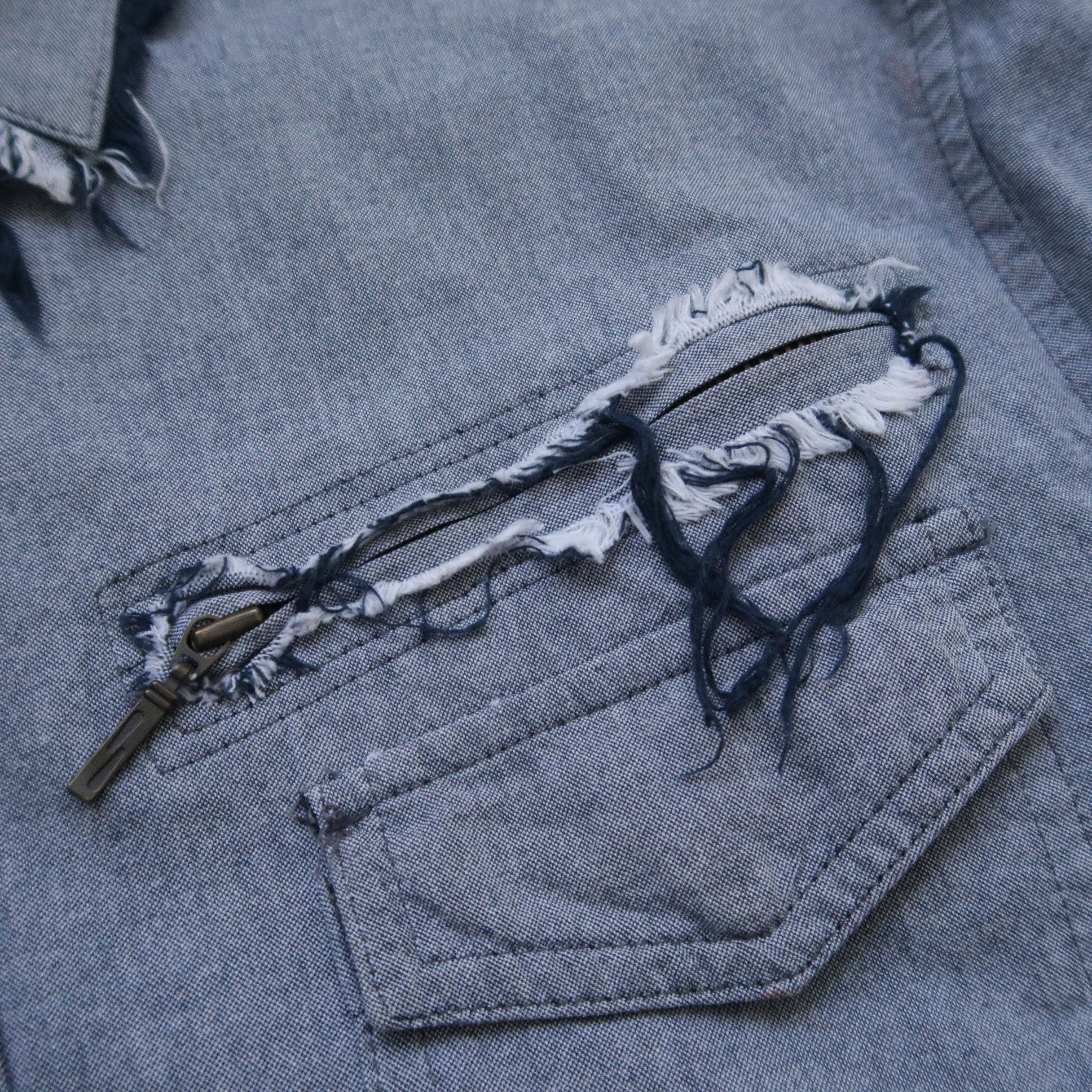 Japanese Brand 1990s Diesel Distressed Western Shirt Unfinished Size US M / EU 48-50 / 2 - 11 Thumbnail