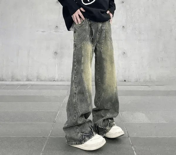 Japanese Brand Vintage Flared Wide Leg Jeans Size US 33 - 1 Thumbnail