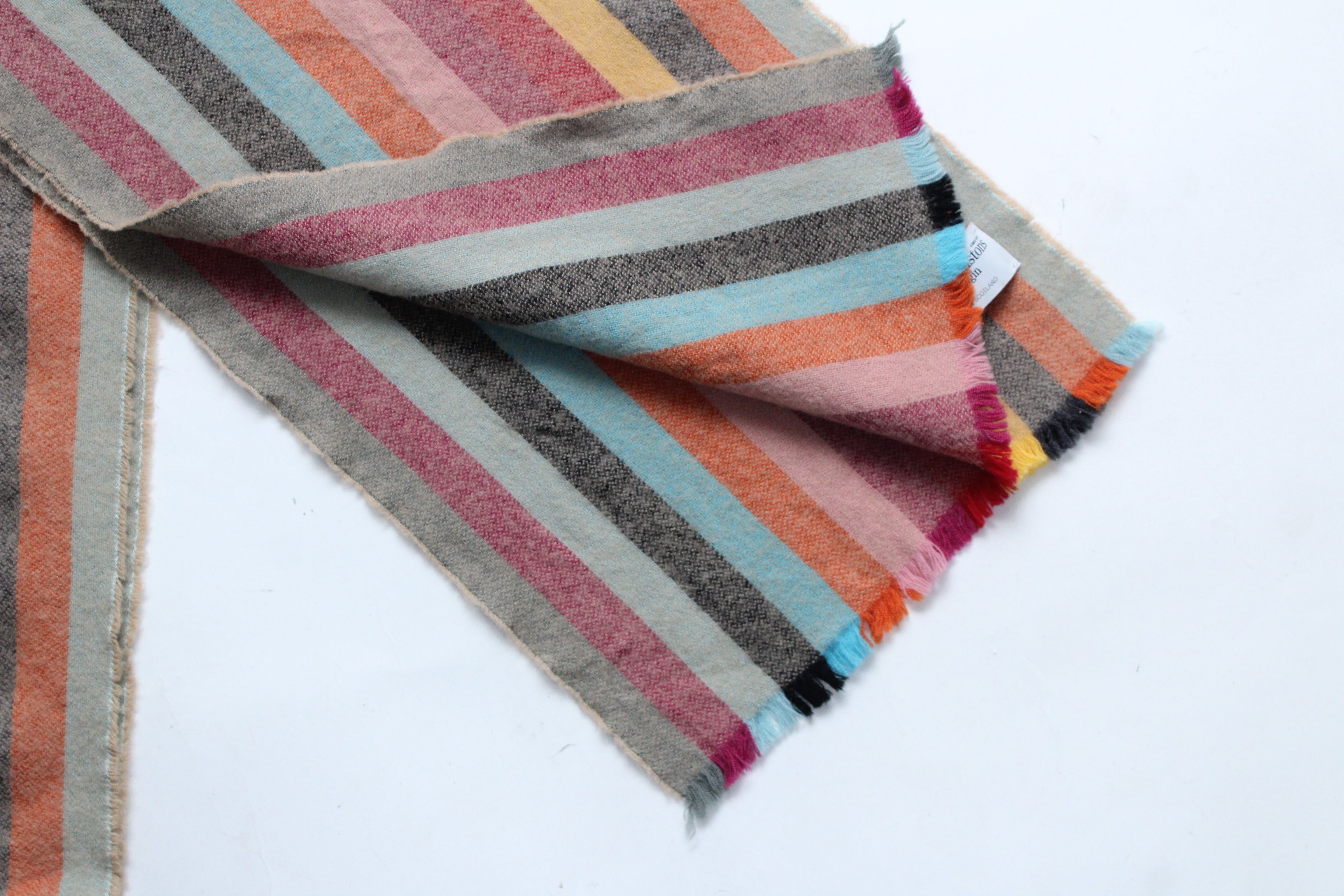 Johnstons Of Elgin Johnstons of Elgin Multi-Colored Striped Cashmere Scarf Size ONE SIZE - 9 Thumbnail