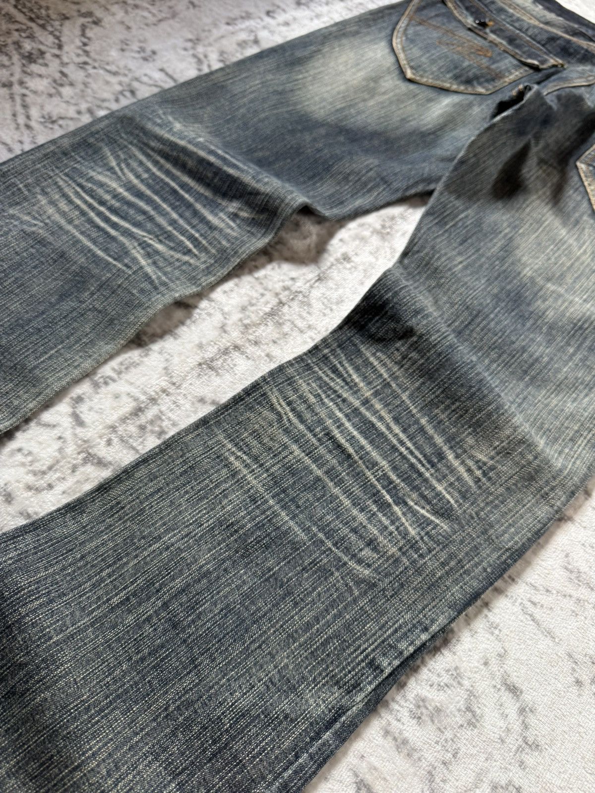 In The Attic In The Attic Japan Mud Earthy Wash Paneled Gun Pocket Jeans Size US 30 / EU 46 - 20 Thumbnail