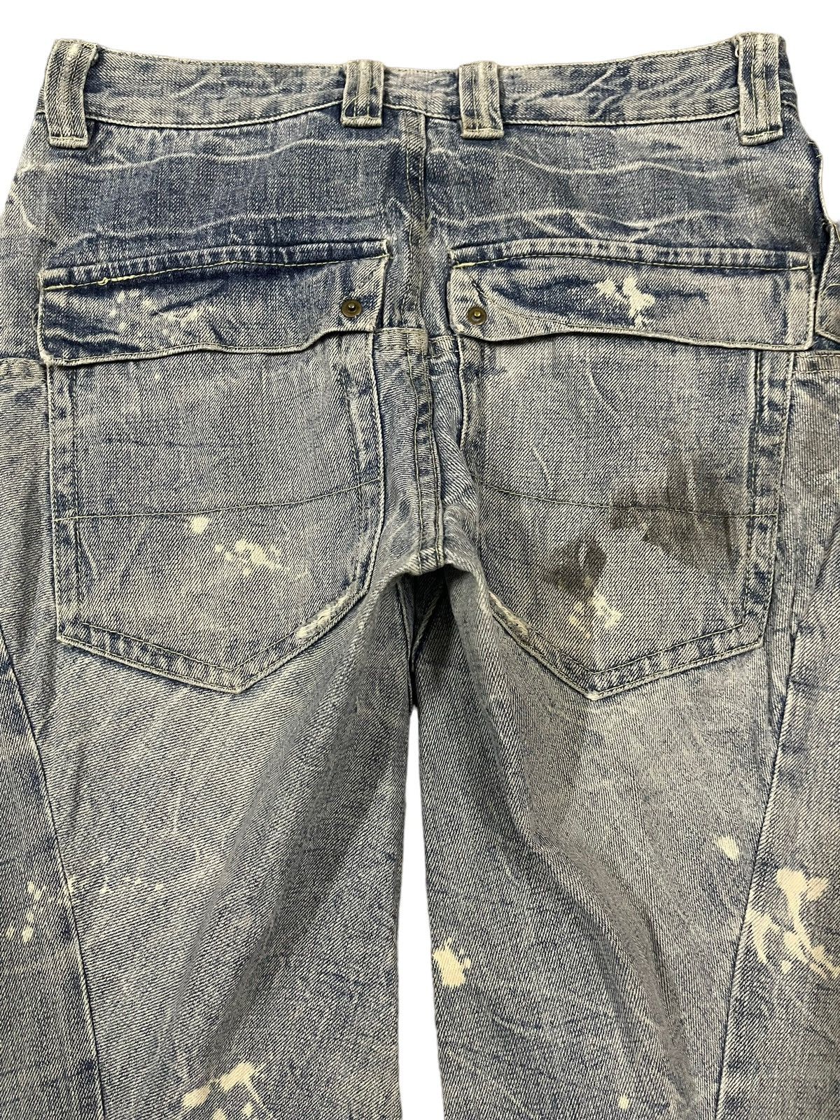 If Six Was Nine Vintage Japanese Brand Blue Wash Style Paint Splash Jeans Size US 30 / EU 46 - 4 Thumbnail