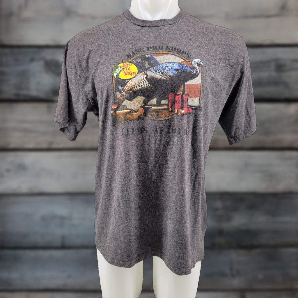 Bass Pro Shops Bass Pro Shops Turkey Leeds Alabama Mens Graphic T-Shirt Gray Size Large Size US L / EU 52-54 / 3 - 1 Thumbnail