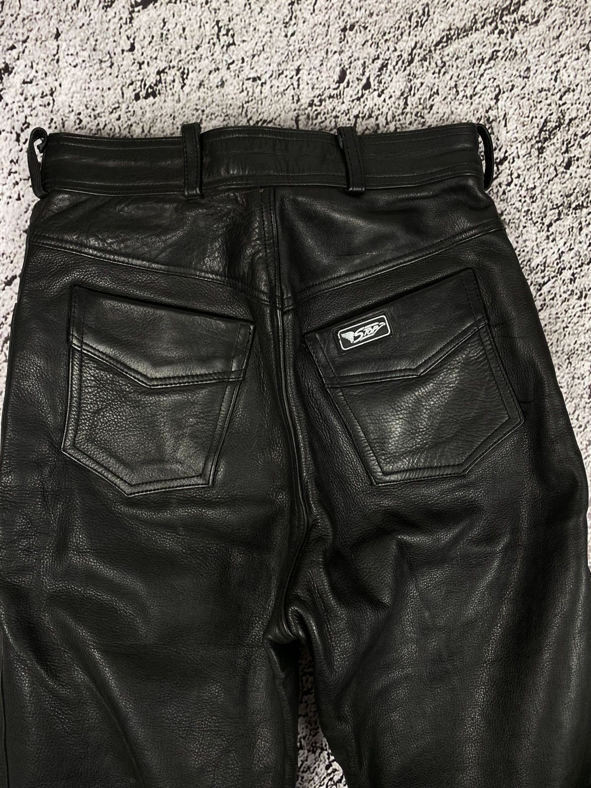 Leather Vintage Y2K opium biker leather gothic pants avantgarde Size 26" / US 2 / IT 38 - 7 Thumbnail