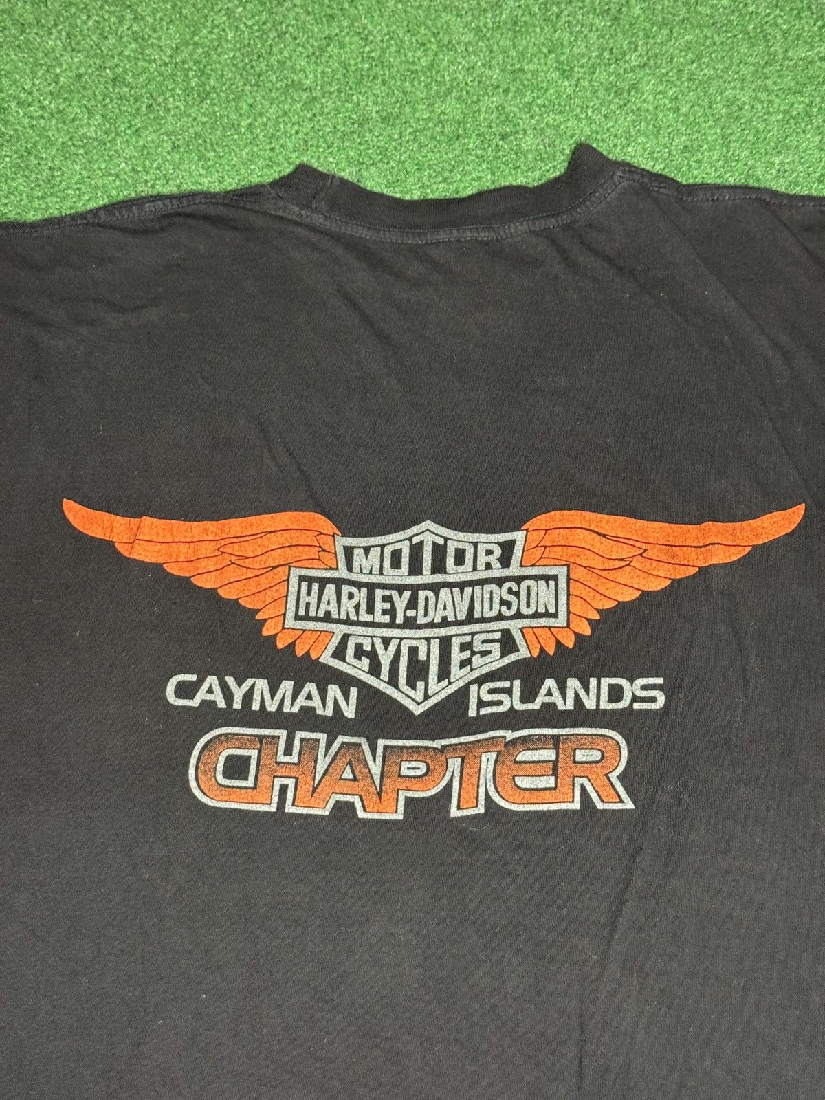 Harley Davidson × Vintage Vintage 90s Harley Davidson Eagle Cayman Island XL T Shirt Size US XL / EU 56 / 4 - 6 Thumbnail