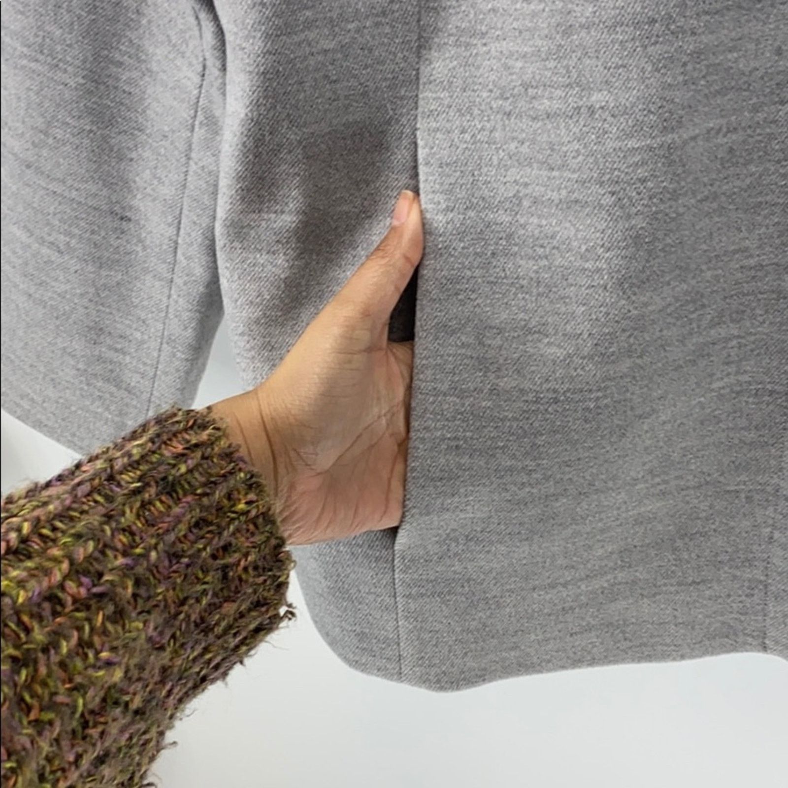 Lands' End Land’s End standard collard grey jacket minimalist size 18 Size XXL / US 16-18 / IT 52-54 - 4 Thumbnail