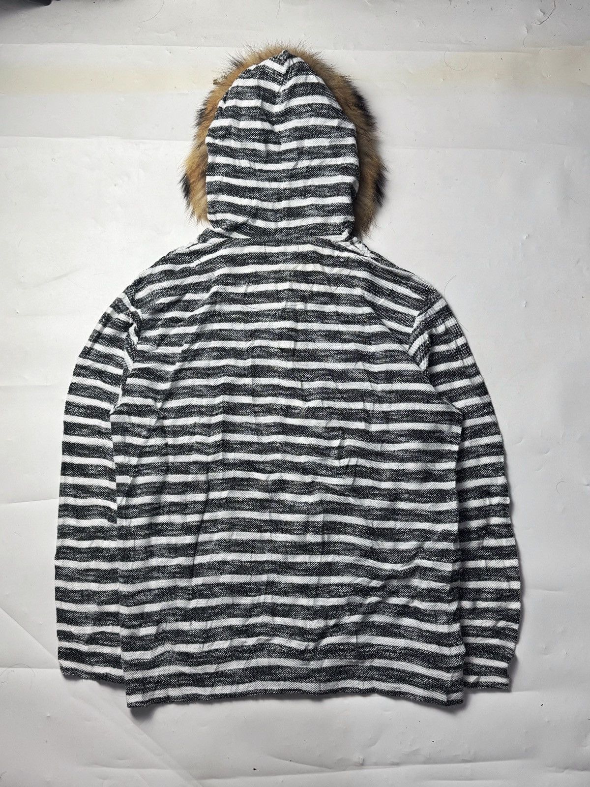 Hysteric Glamour × Japanese Brand × Le Grande Bleu (L.G.B.) Fur Hoodie Striped Japanese Lock Heaven Styled Size US L / EU 52-54 / 3 - 3 Thumbnail