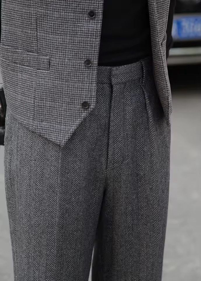 Other Casual British Straight Leg Loose Gray Pants Size US 30 / EU 46 - 4 Thumbnail