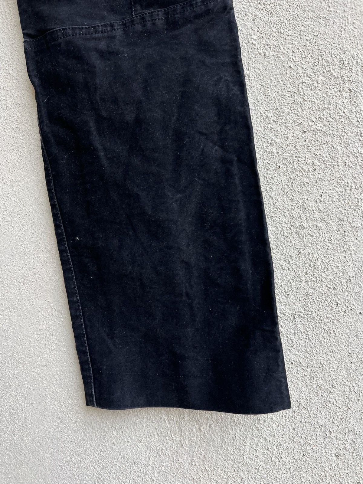 Shellac KENJI ITO Multi Pocket Fade Black Moleskin Cotton Pant Size US 31 - 20 Thumbnail