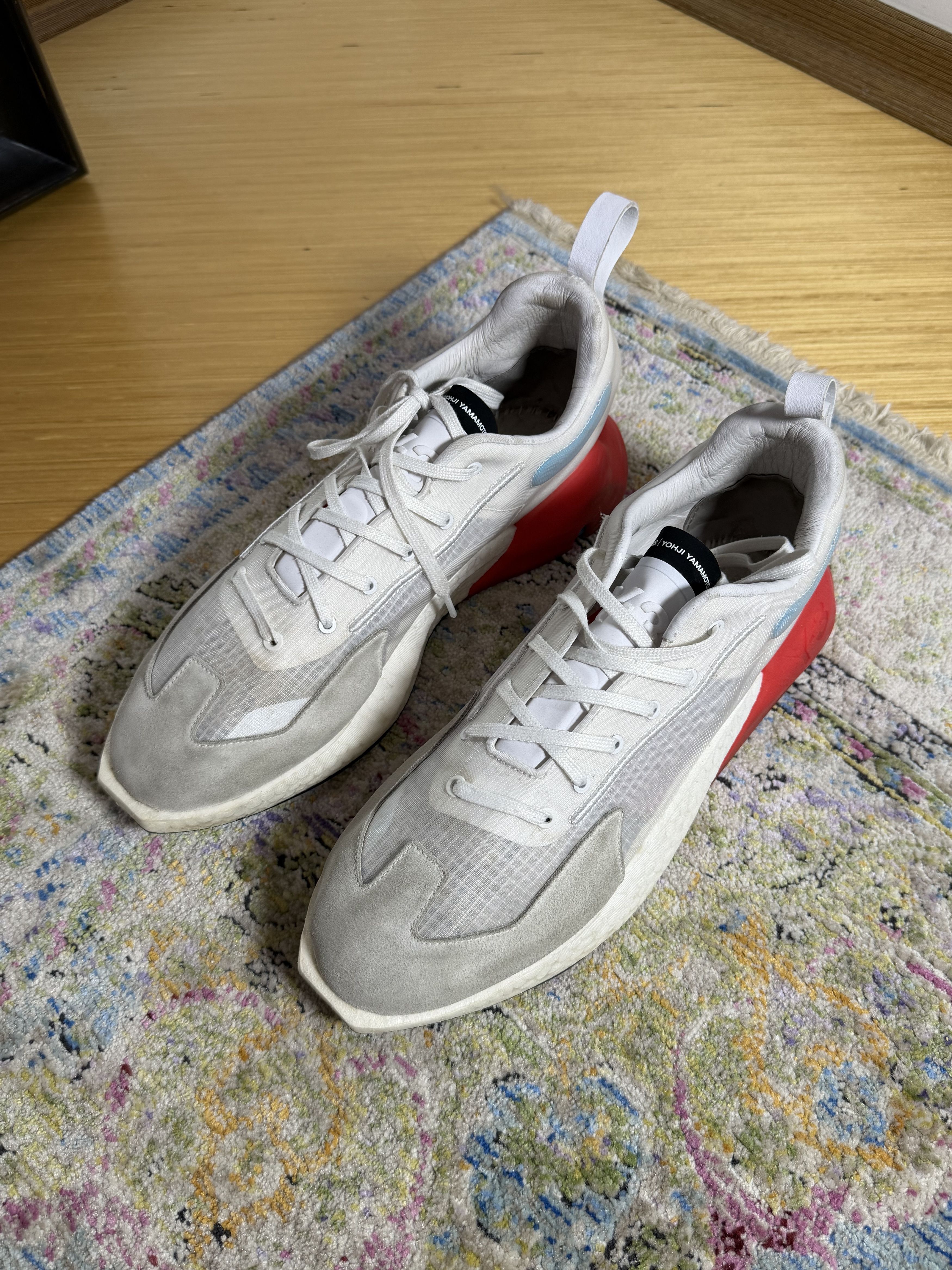 Adidas × Y-3 adidas Y-3 Orisan White Red Cyan Sneakers Size US 11 / EU 44 - 2 Thumbnail