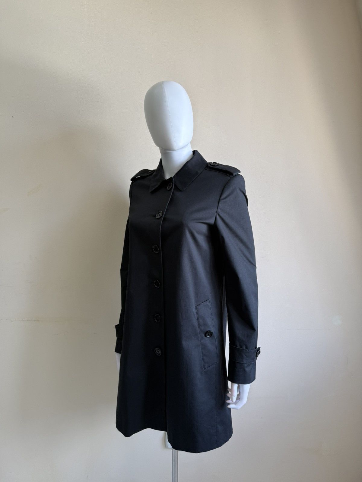 Burberry Burberry London Black Cotton Trench Coat Jacket Nova Check Size S / US 4 / IT 40 - 7 Thumbnail