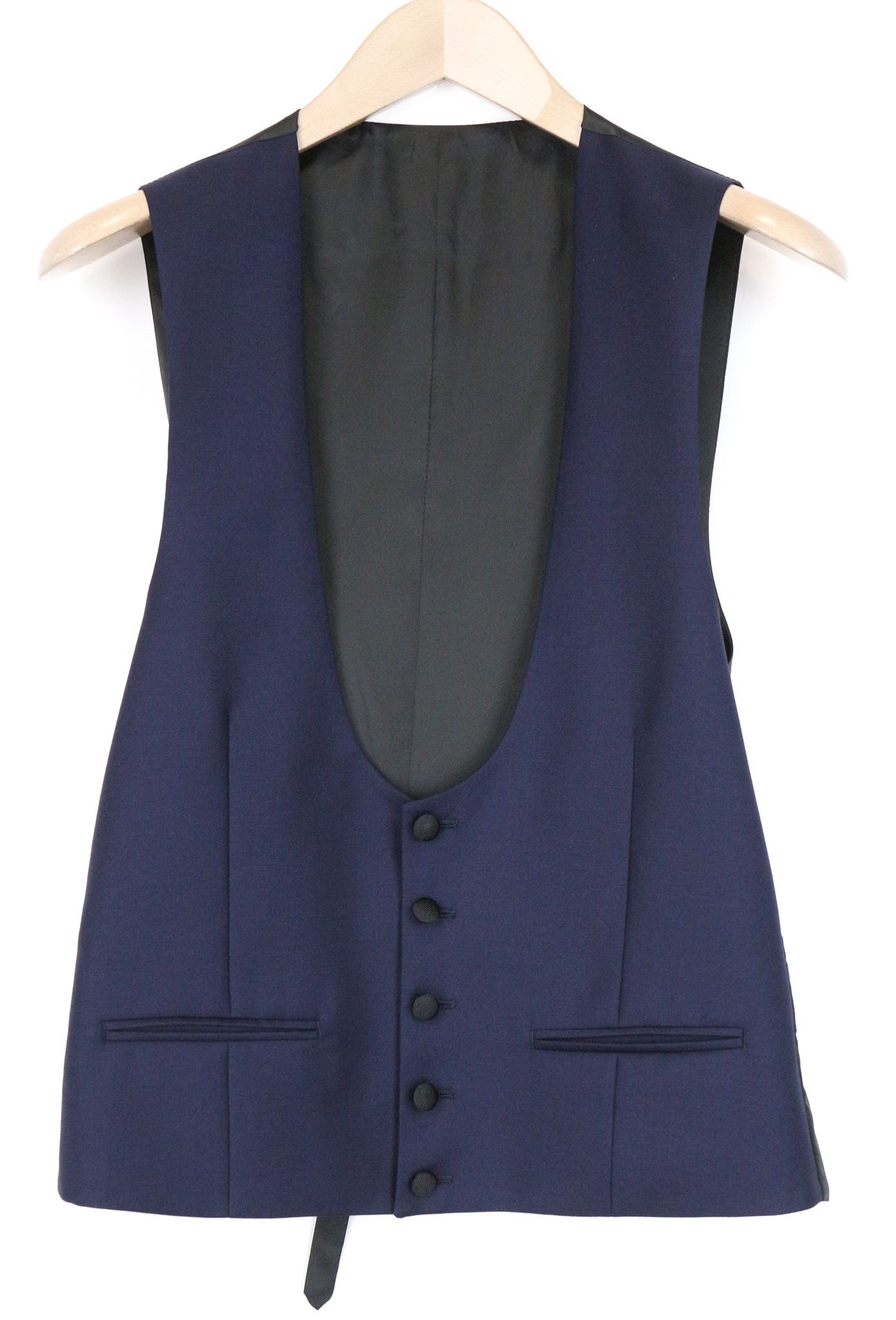 Suitsupply LAZIO TUX UK36R Navy Wool S130s 3Pc Suit 75155 Size 36R - 3 Thumbnail