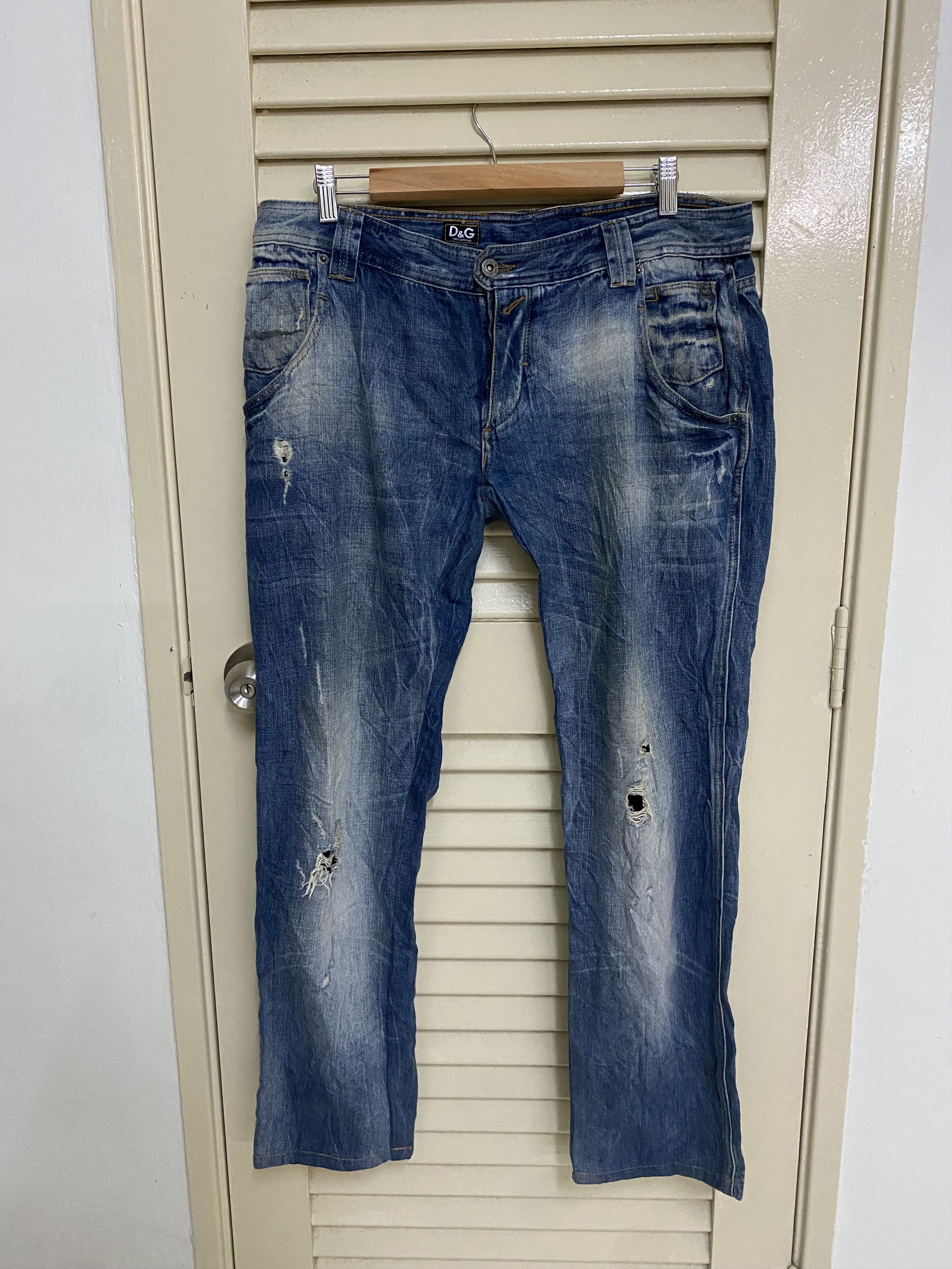 Dolce & Gabbana Dolce Gabbana Distressed Jeans Size US 36 / EU 52 - 1 Thumbnail