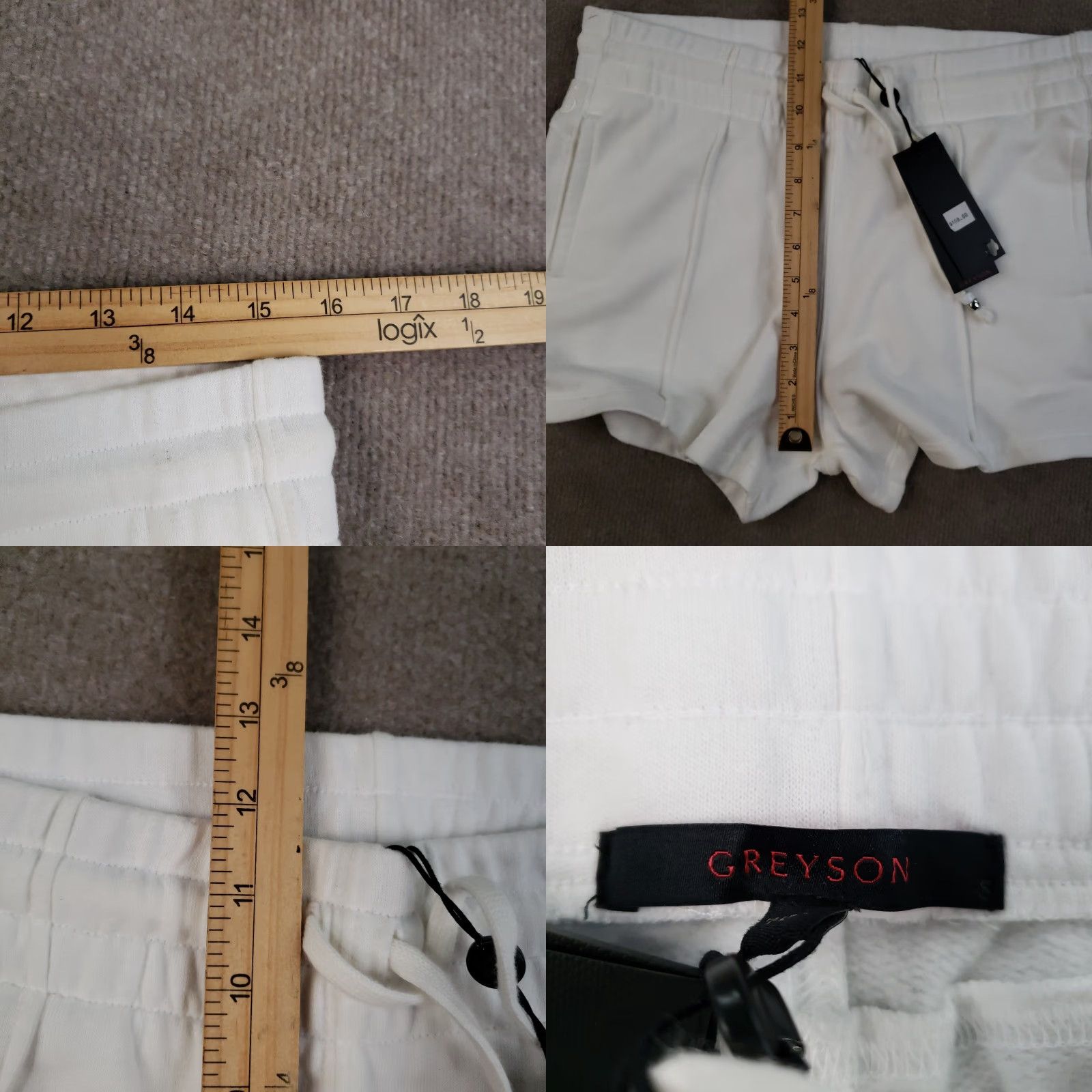 Vintage Greyson Archer Shorts Womens Small White Golf Fleece Drawstring Pull On Casual Z Size 28" / US 6 / IT 42 - 8 Thumbnail