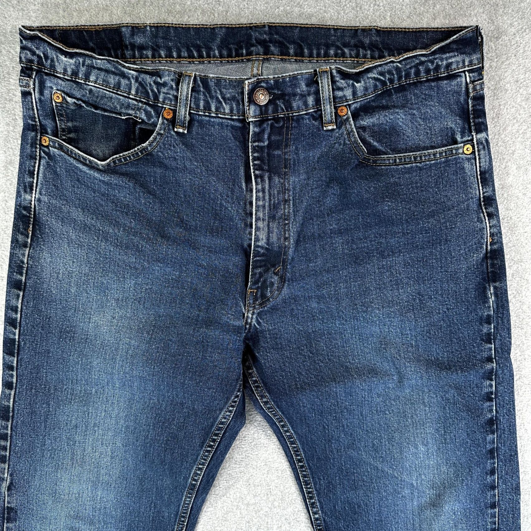 Levi's Levi's 505 Jeans Mens 36x31 Blue Straight Regular Fit Medium Wash Denim Pants Size US 36 / EU 52 - 6 Thumbnail
