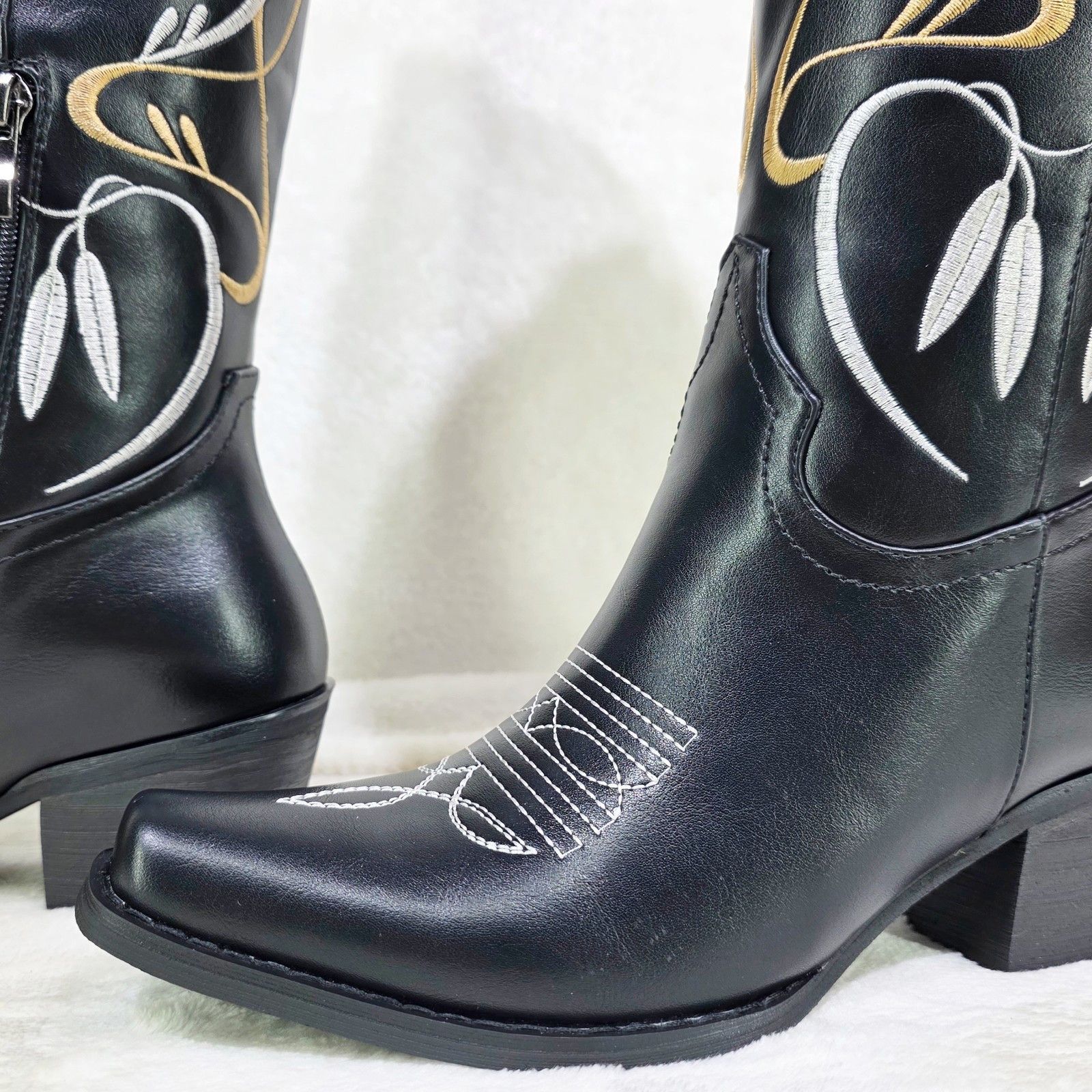 Other Lily Bell Embroidery Country Western Cowgirl Calf Knee Boots Size US 10 / IT 40 - 7 Thumbnail