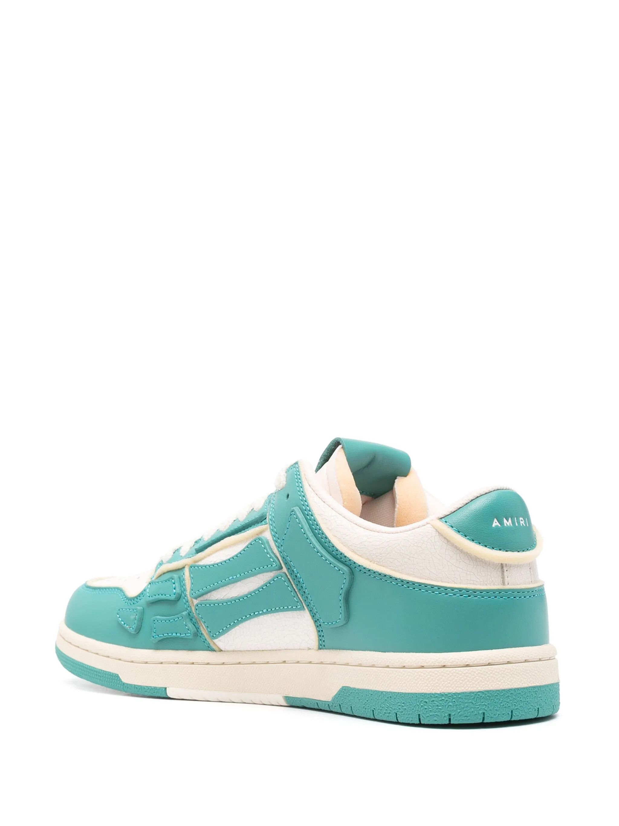 Amiri o1s1wg110325 Skelton Low-Top Sneakers in White/Blue Size US 12 / EU 45 - 4 Thumbnail