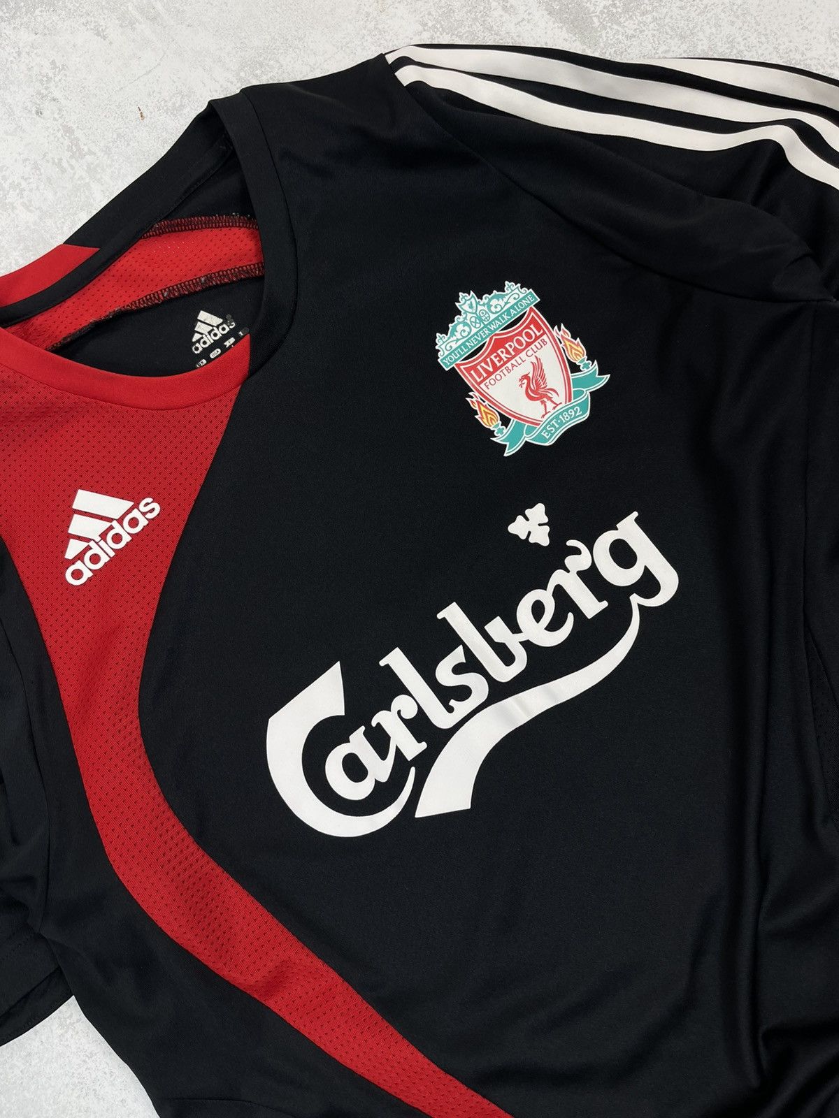 Adidas 2007-08 Liverpool FC Away Formotion Adidas Tech Jersey Size US L / EU 52-54 / 3 - 2 Thumbnail