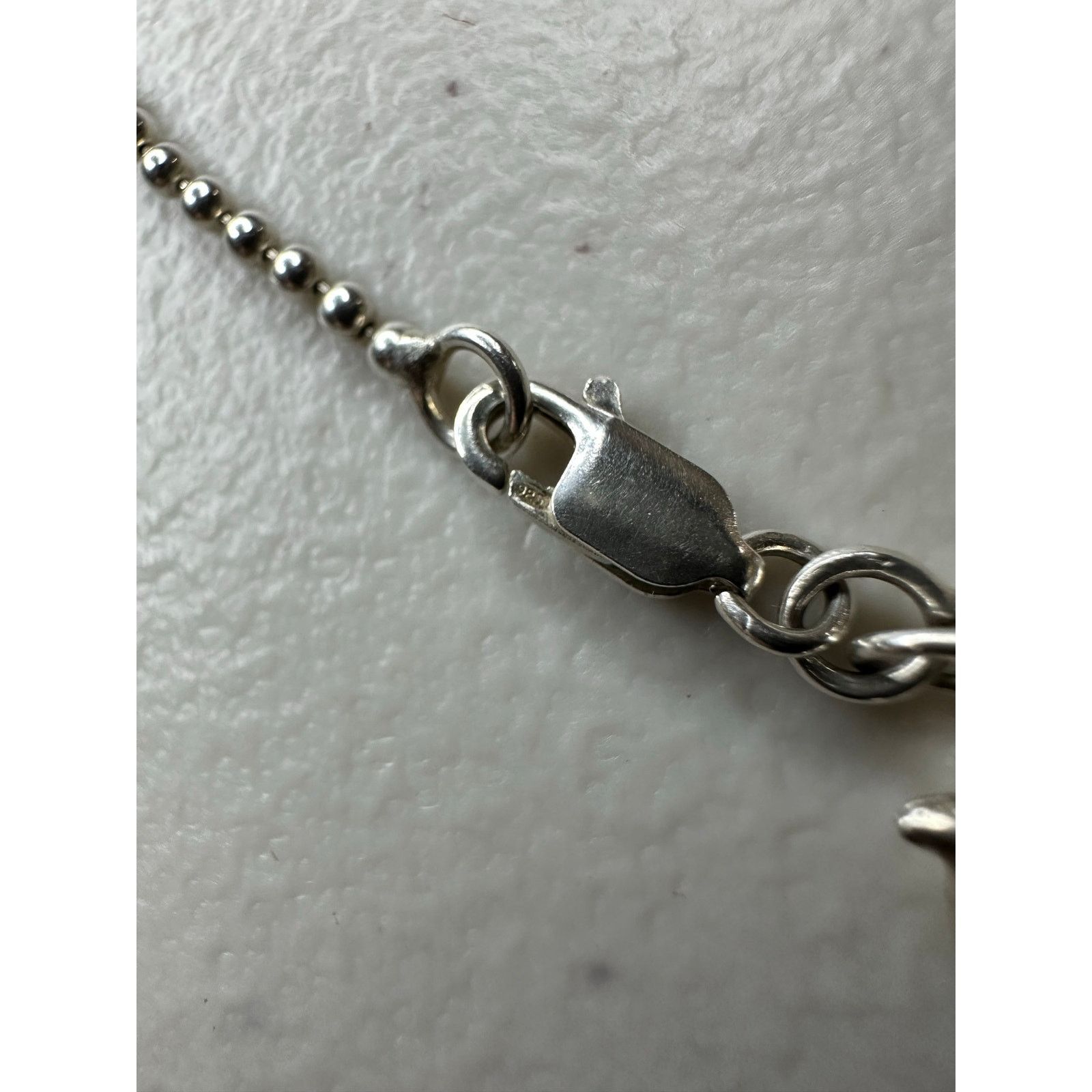 & Other Stories Silver Dolphin Chain Anklet 925 Beaded Ankle Bracelet 9-10' Size ONE SIZE - 3 Thumbnail