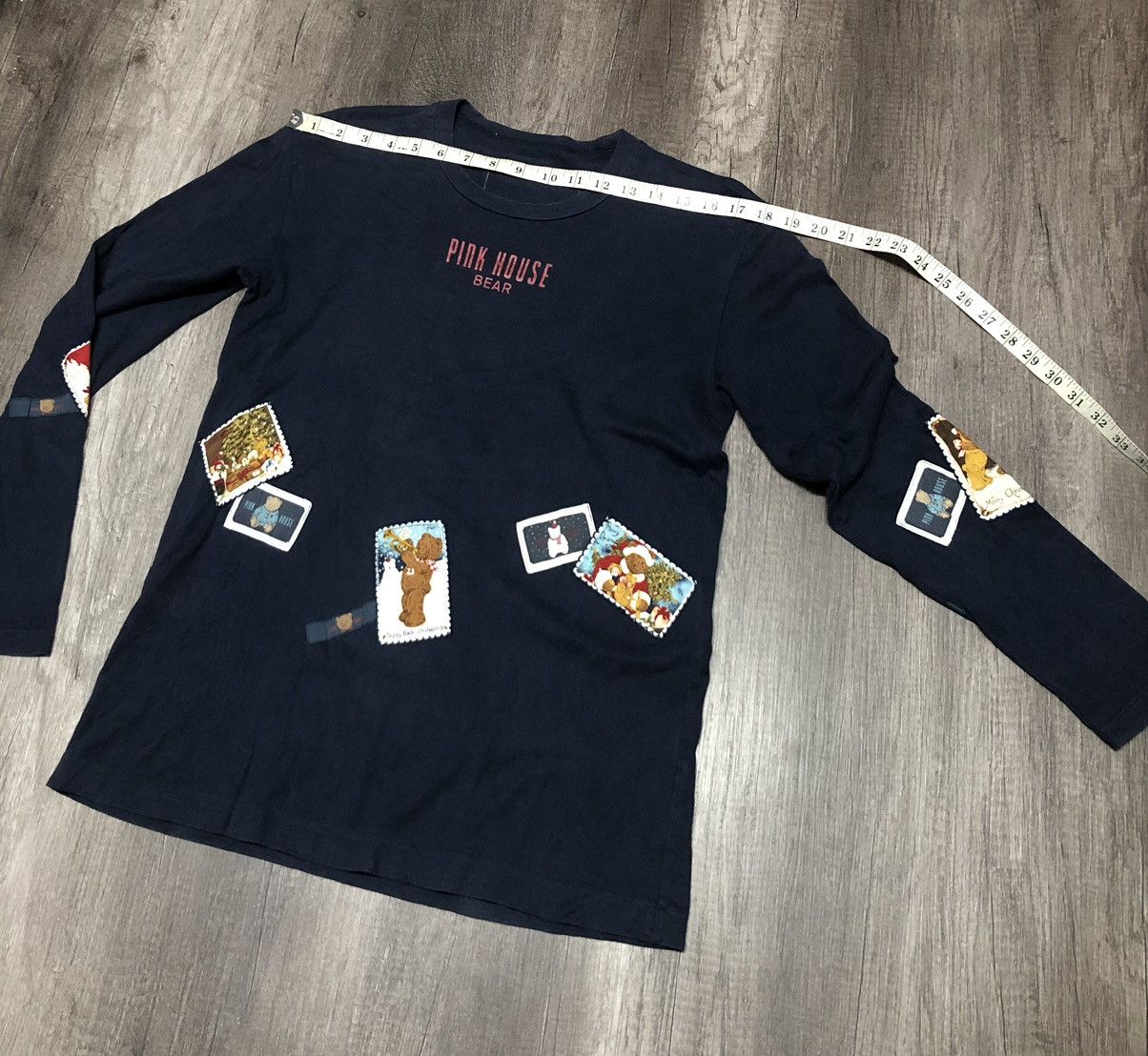 Designer × Japanese Brand × Pink House VINTAGE PINK HOUSE PATCHED DESIGN LONG SLEEVE TEE SHIRT Size US S / EU 44-46 / 1 - 21 Thumbnail