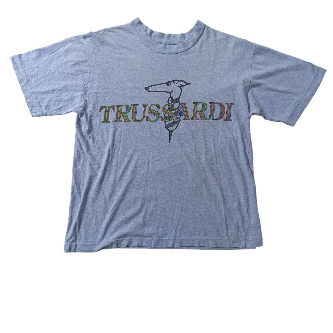 Trussardi Vintage 80 Trussardi Logo T Shirt Size US L / EU 52-54 / 3 - 1 Thumbnail