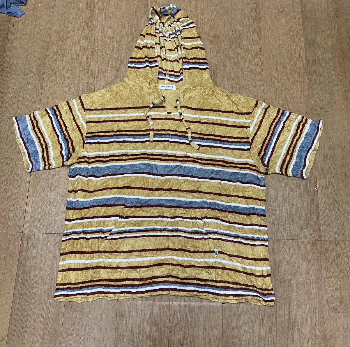 image of Designer Best Offergelato Pique Stripe Hooddies in Brown, Men's (Size Large)
