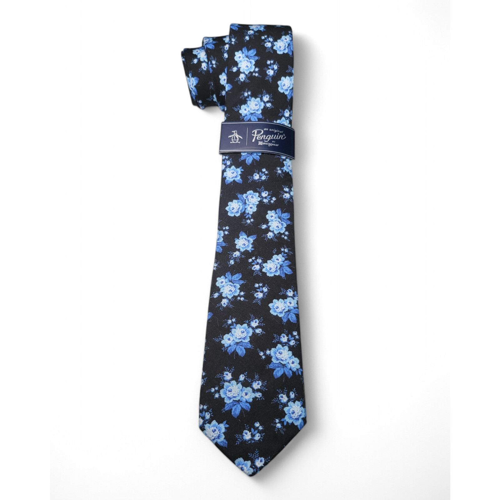 Original Penguin NWT ORIGINAL PENGUIN Dogwood Floral Cotton Woven Skinny Tie Size ONE SIZE - 1 Thumbnail