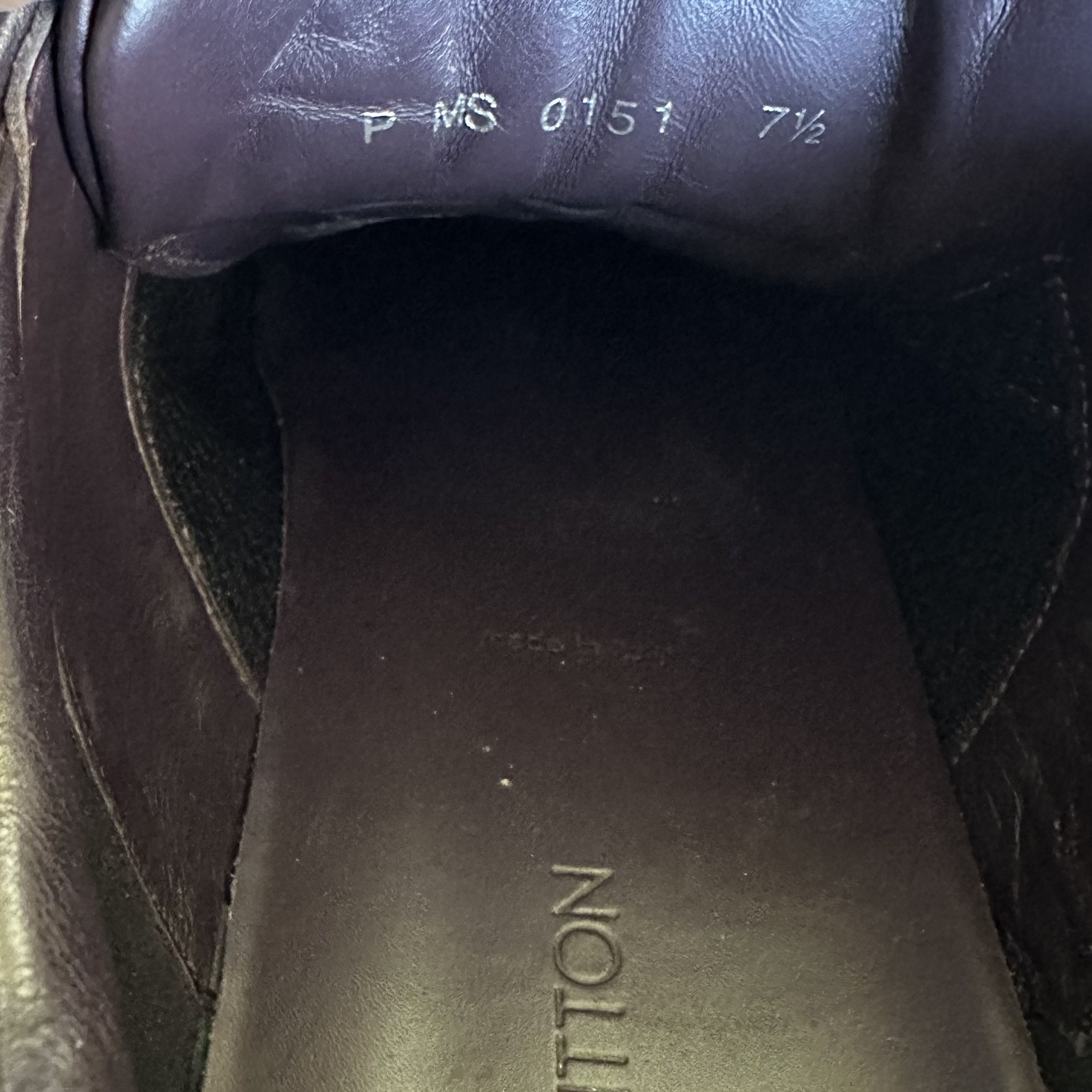 Louis Vuitton LOUIS VUITTON Dk Brown LEATHER Low-Top SNEAKERS Size 7.5 LV Size US 8.5 / EU 41-42 - 7 Thumbnail