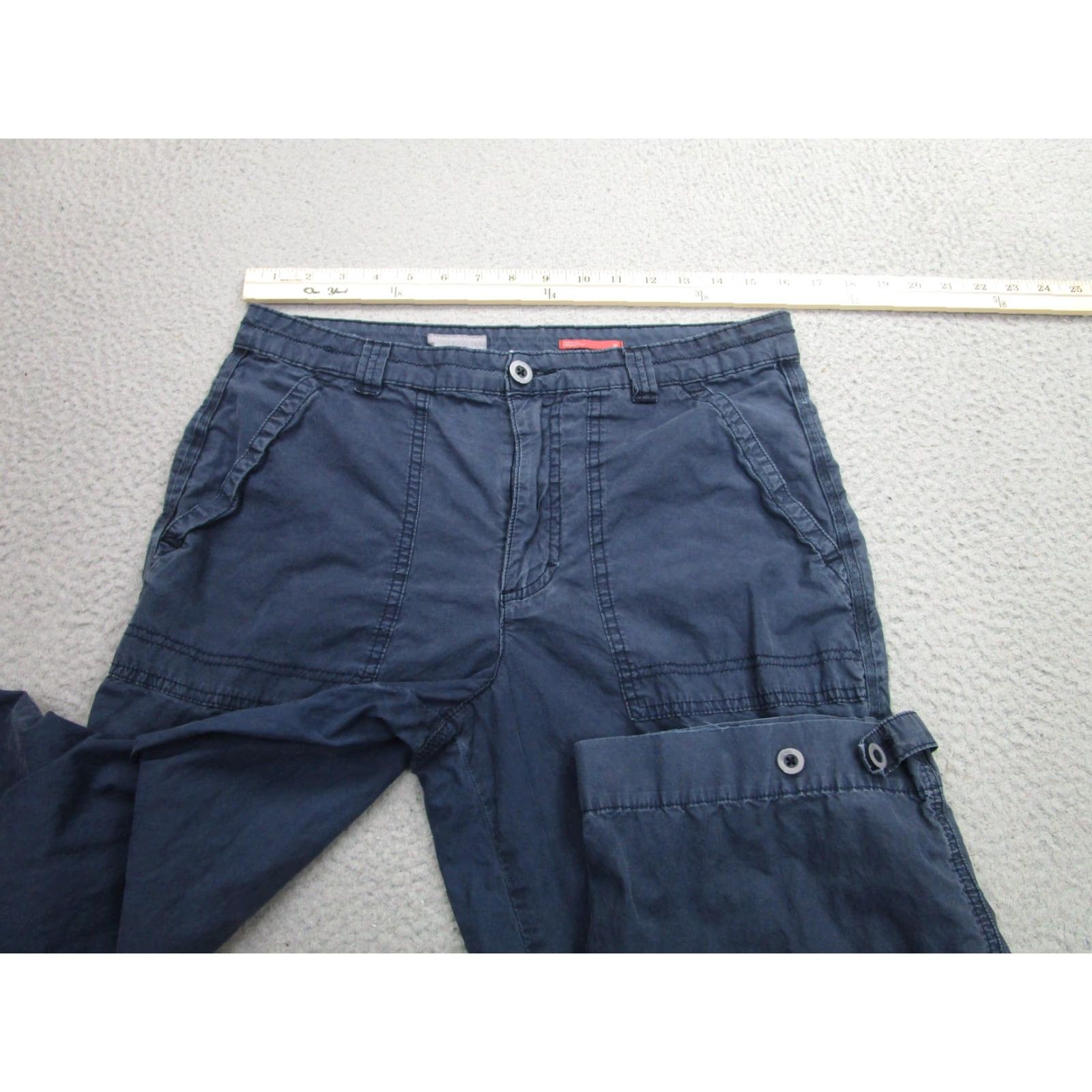 Vintage VINTAGE Pilcro Capris Womens 28 Blue Cargo Utility Adjustable Button Hem Pants 27 in Inseam Womens Size ONE SIZE - 6 Thumbnail