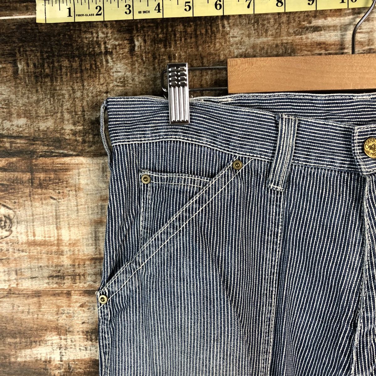 Japanese Brand Dogman Blue Striped Multipocket utility cargo Pants #A2160 Size US 33 - 7 Thumbnail
