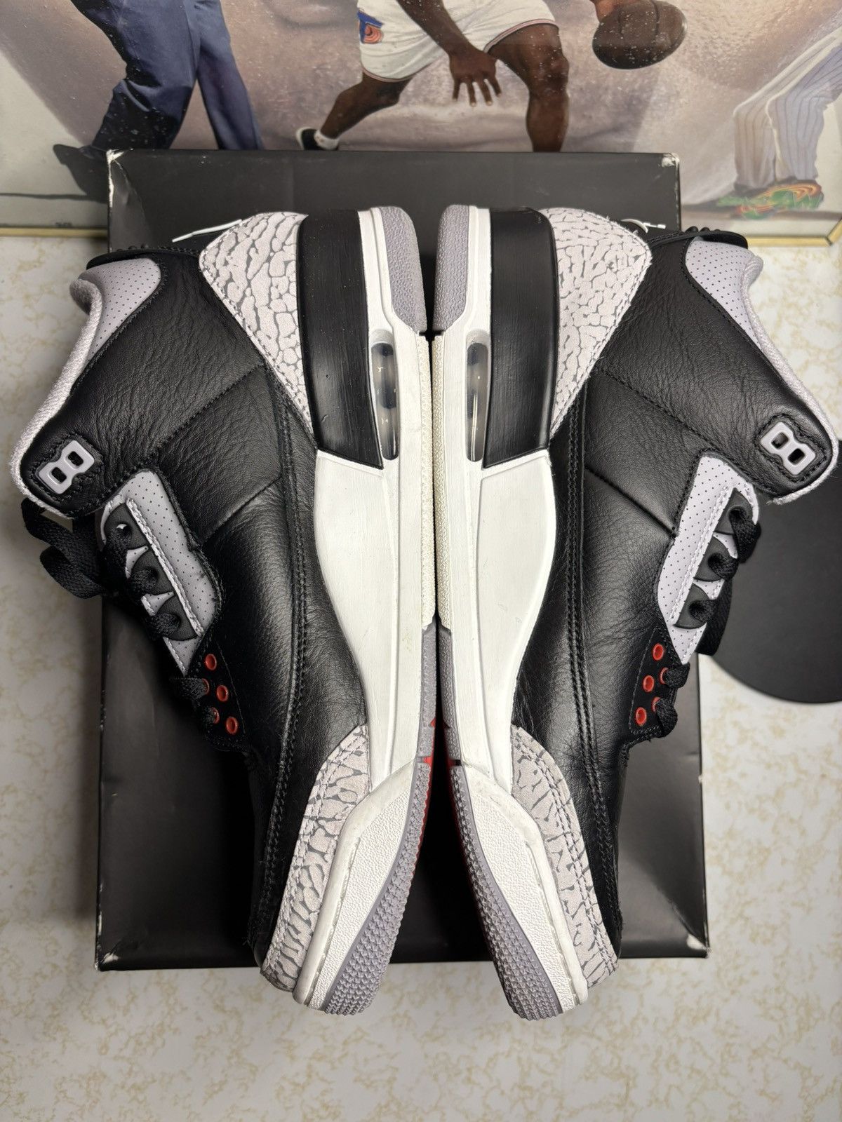 Jordan Brand Jordan 3 Retro Black Cement 2024 Size US 10.5 / EU 43-44 - 3 Thumbnail