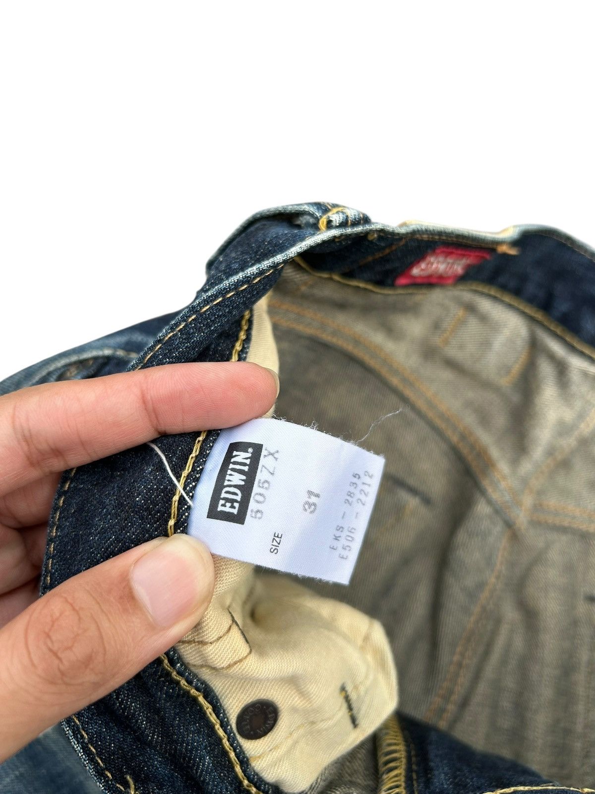 Kapital Vintage Edwin 505ZX Selvedge Buckle Back Repair Denim Jeans Size US 32 / EU 48 - 15 Thumbnail