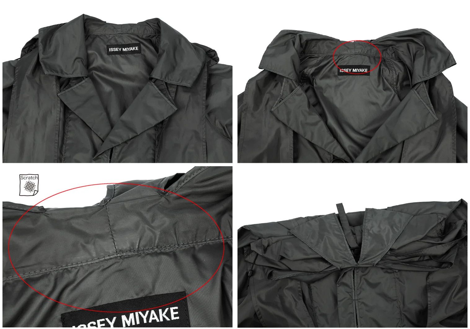 Issey Miyake Hooded Removable Design Polyester Coat in Gray Size US M / EU 48-50 / 2 - 3 Thumbnail