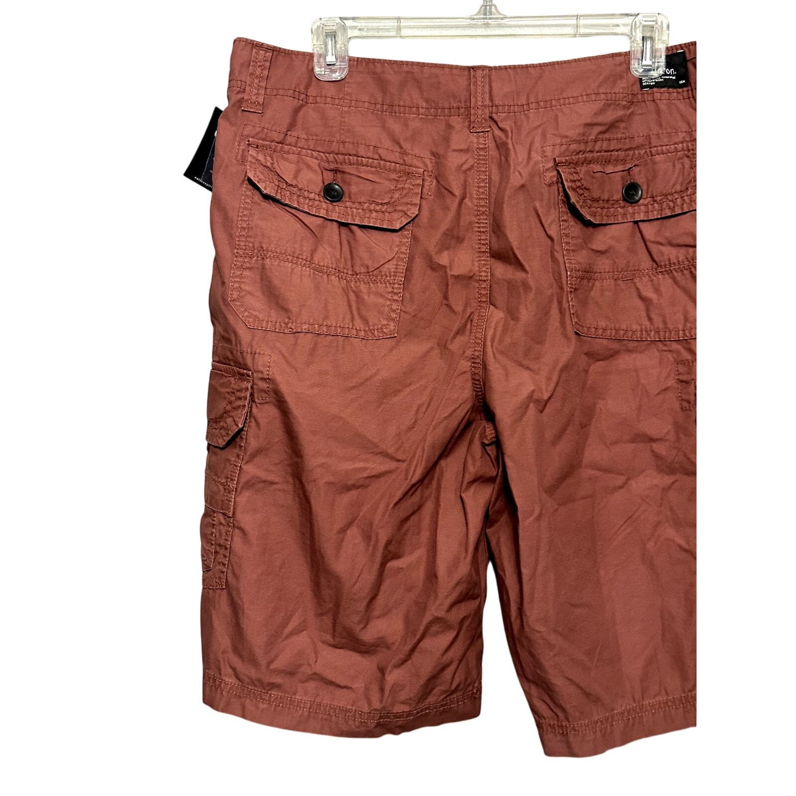 Other Union Cargo Shorts Knee Length Belt Loops Zipper Red 40R NWT Size US 40 / EU 56 - 5 Thumbnail