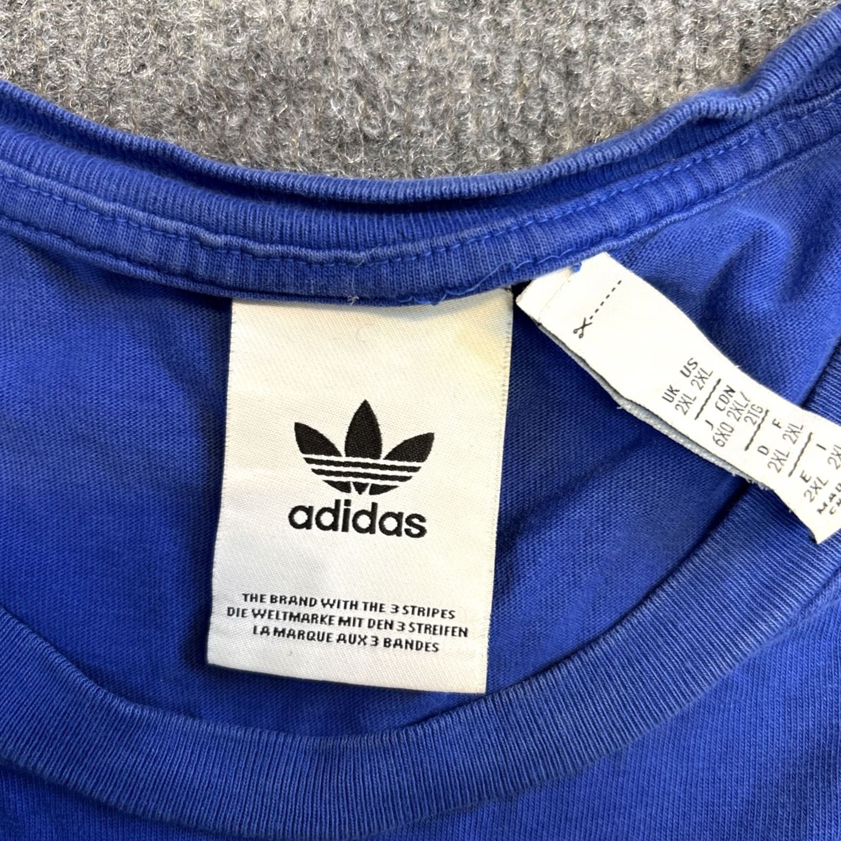 Adidas Adidas Originals Big Trefoil Outline Shirt - Mens 2XL Blue White - Vintage Condition Size US XXL / EU 58 / 5 - 2 Thumbnail