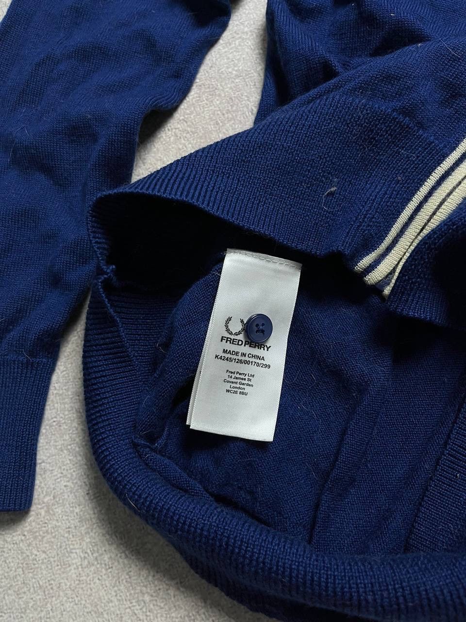 Fred Perry × Vintage Vintage Fred Perry Bradley Wiggins Wool Zip Sweater S Size US S / EU 44-46 / 1 - 7 Thumbnail